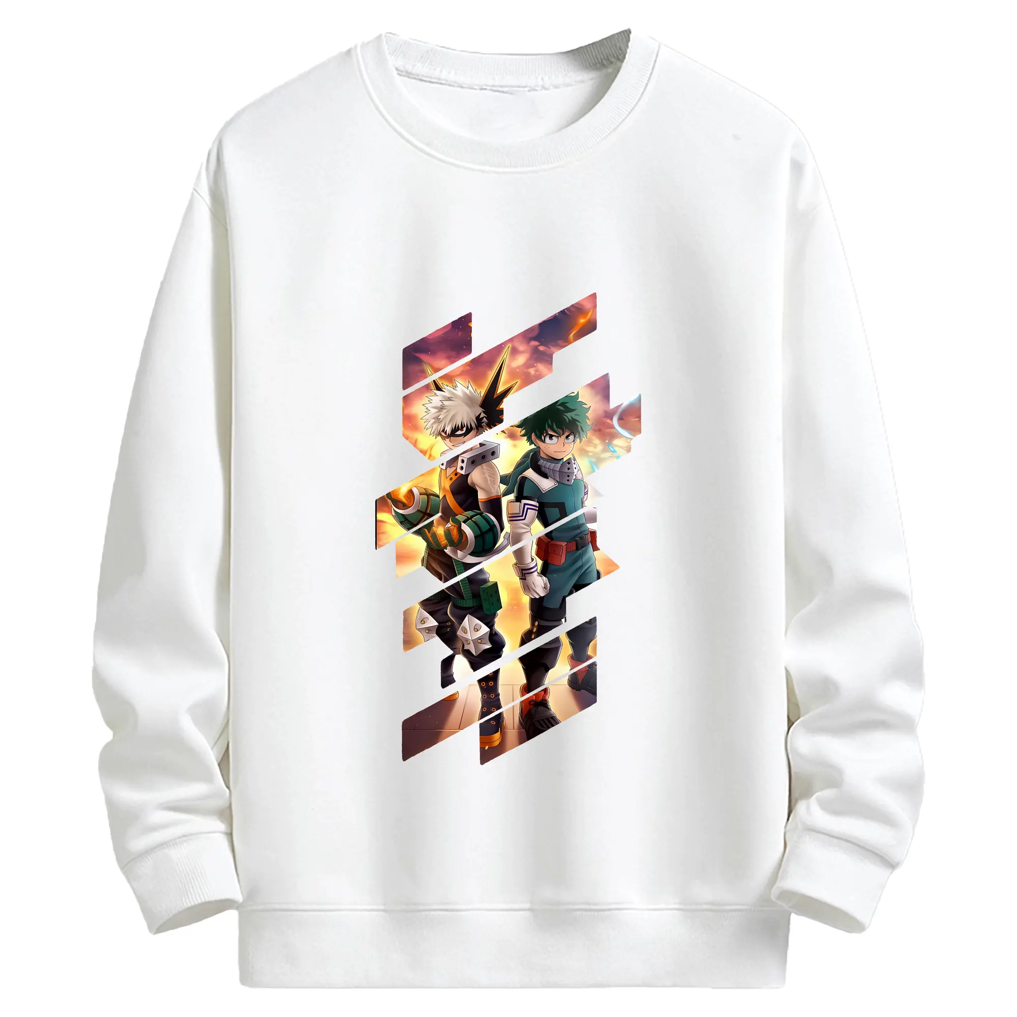 僕のヒーローアカデミア グッズ,爆豪勝己 - キッズ クルーネックスウェットシャツ ・ フロントプリント ・ 綿80％ ポリエステル20％ ・ 快適 通学 スポーツ 日常使い お散歩用