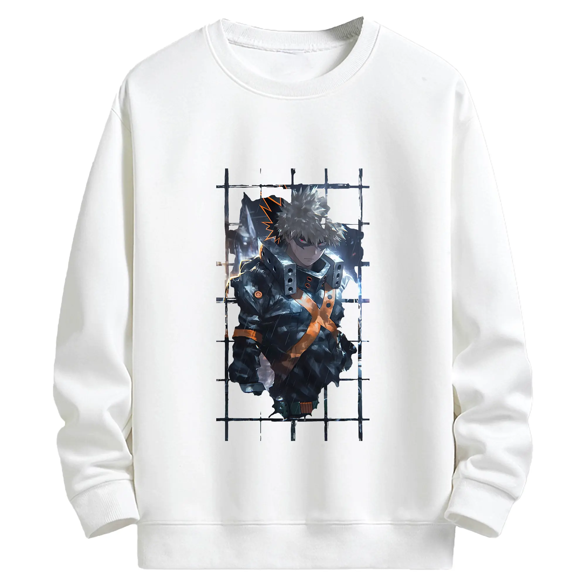 僕のヒーローアカデミア グッズ,爆豪勝己 - キッズ クルーネックスウェットシャツ ・ フロントプリント ・ 綿80％ ポリエステル20％ ・ 快適 通学 スポーツ 日常使い お散歩用