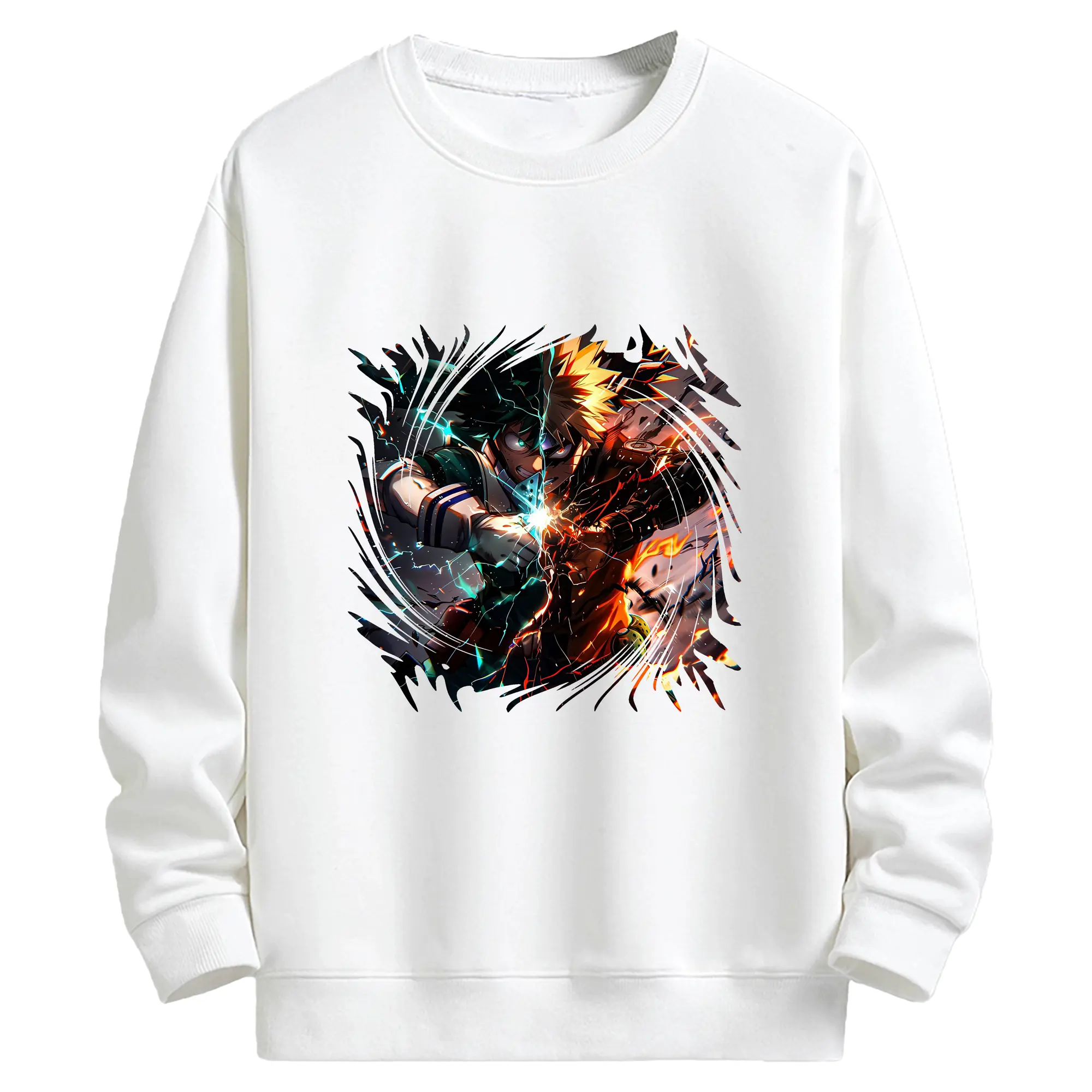 僕のヒーローアカデミア グッズ,爆豪勝己 - キッズ クルーネックスウェットシャツ ・ フロントプリント ・ 綿80％ ポリエステル20％ ・ 快適 通学 スポーツ 日常使い お散歩用