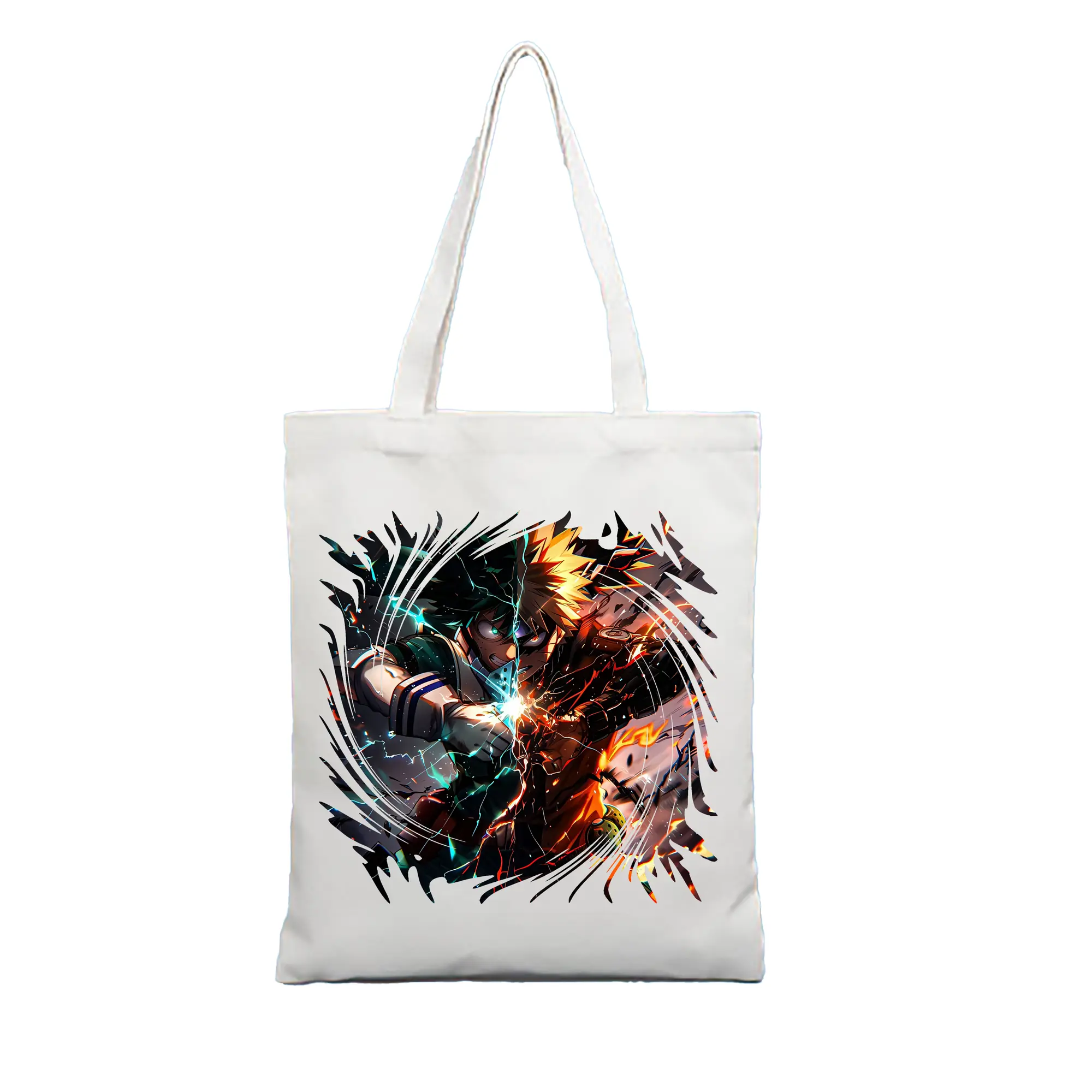 僕のヒーローアカデミア グッズ,爆豪勝己 - 縦型キャンバス手提げバッグ（トートバッグ） ・ キャンバス素材 ・ ショッピング用 ・ 軽量 丈夫 お手入れ簡単