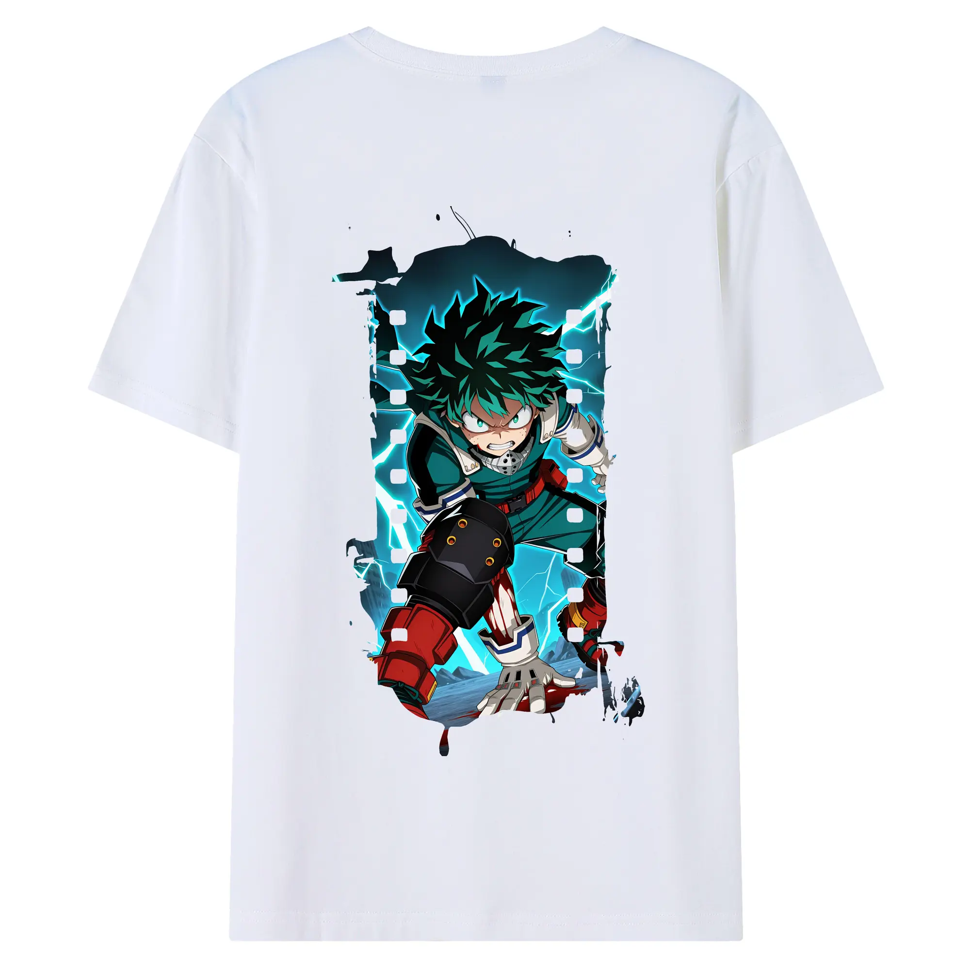 僕のヒーローアカデミア グッズ,緑谷出久 - 綿100％ 半袖Tシャツ ・ バックプリント ・ 快適 通気性 ・ 日常使い 散歩 スポーツ用