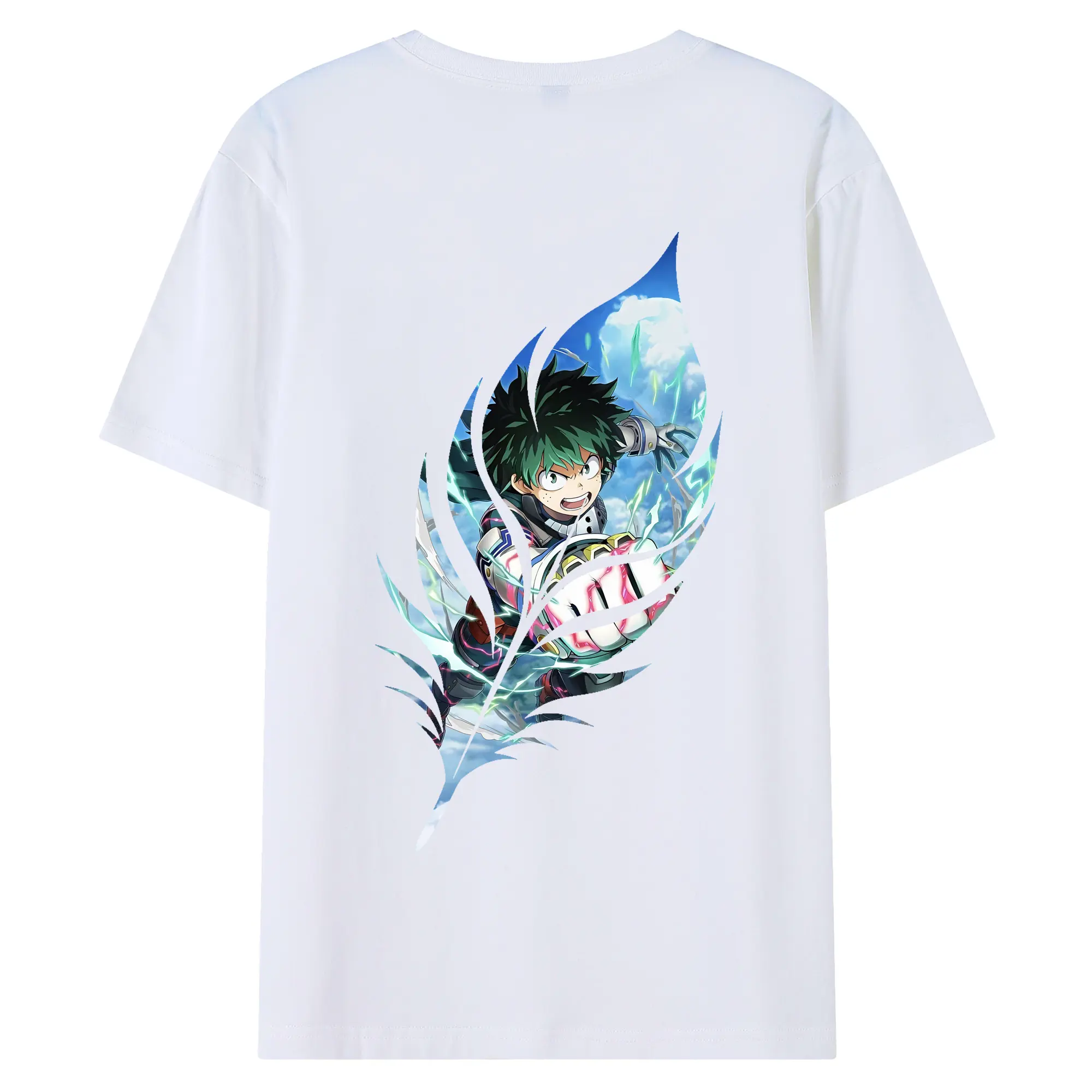 僕のヒーローアカデミア グッズ,緑谷出久 - 綿100％ 半袖Tシャツ ・ バックプリント ・ 快適 通気性 ・ 日常使い 散歩 スポーツ用