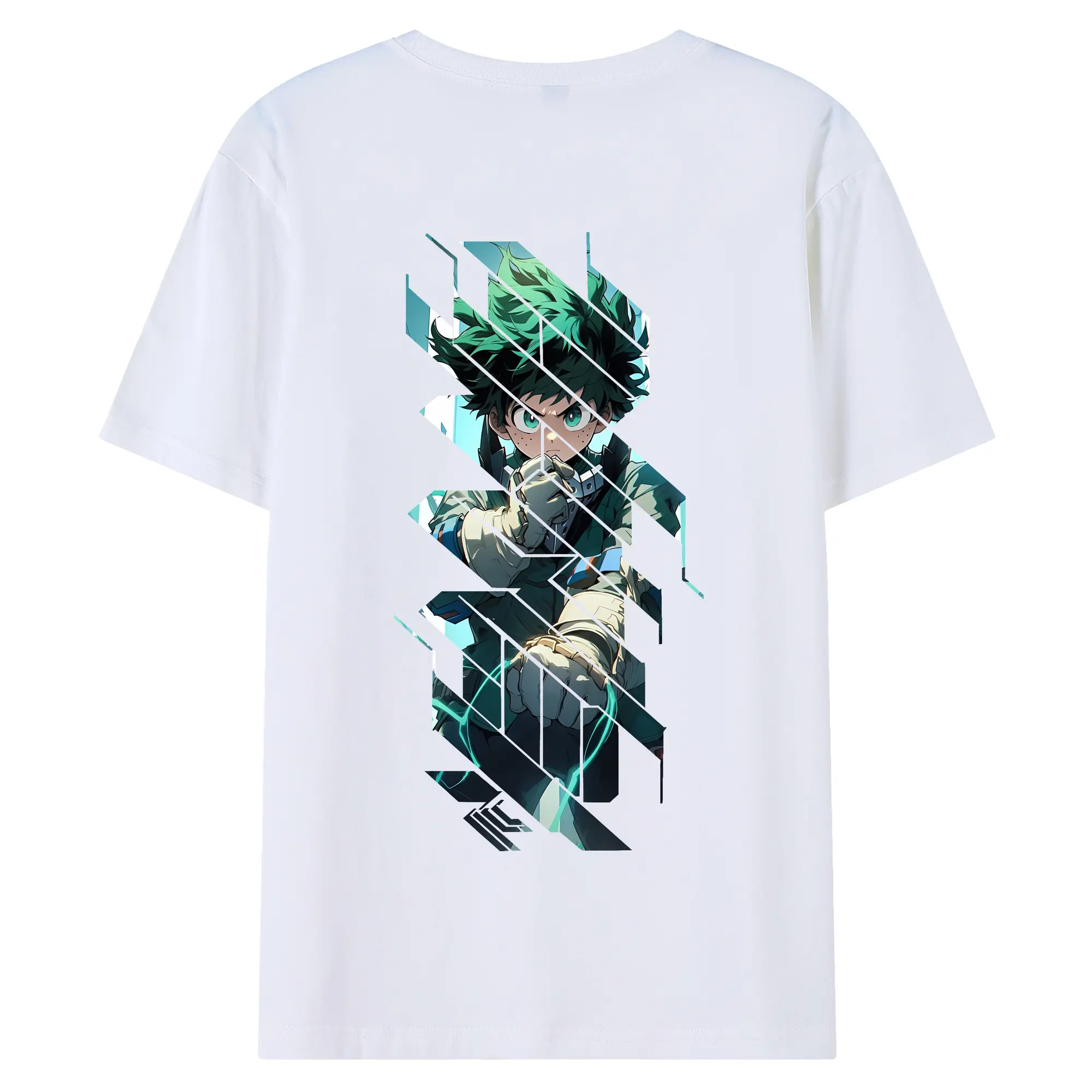 僕のヒーローアカデミア グッズ,緑谷出久 - 綿100％ 半袖Tシャツ ・ バックプリント ・ 快適 通気性 ・ 日常使い 散歩 スポーツ用