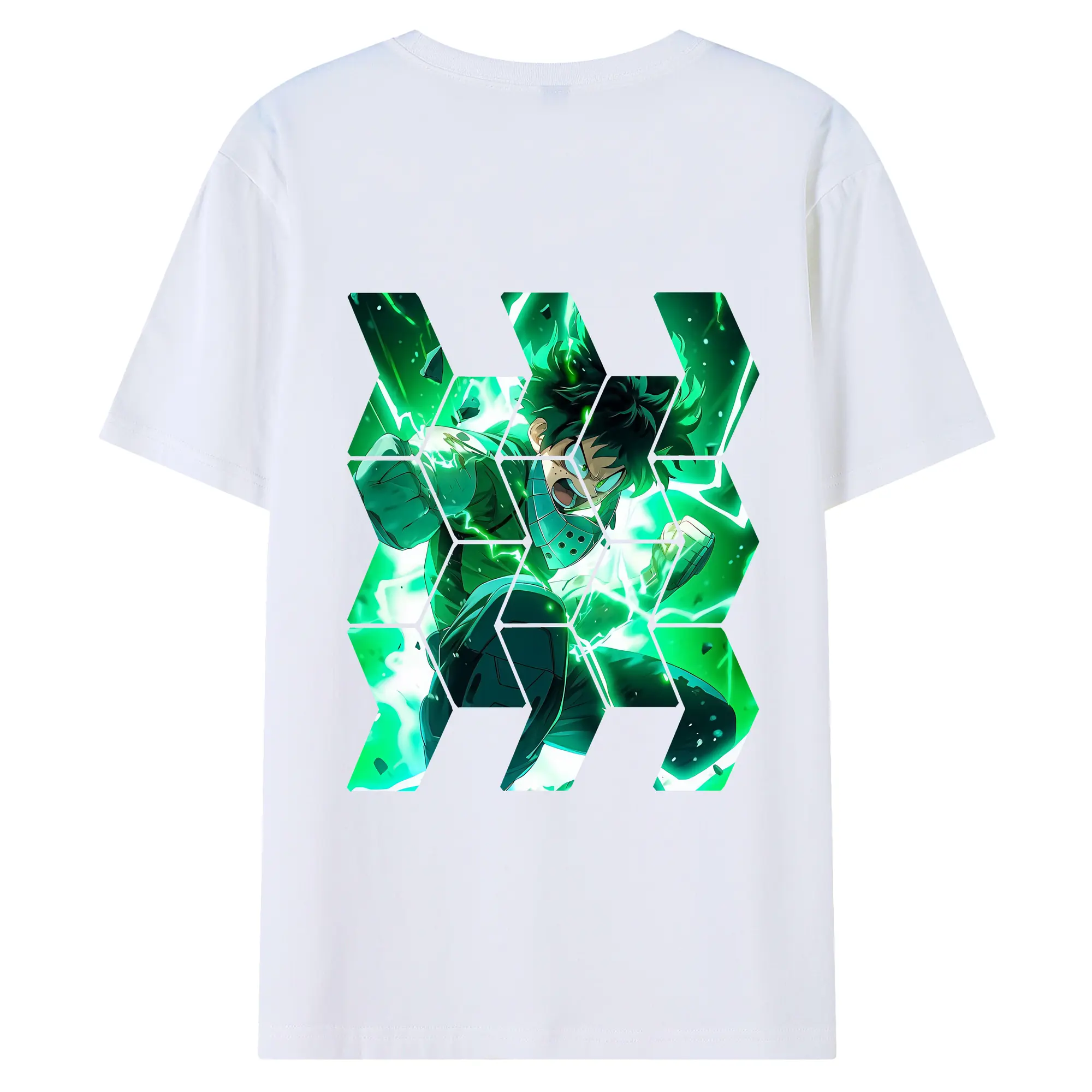 僕のヒーローアカデミア グッズ,緑谷出久 - 綿100％ 半袖Tシャツ ・ バックプリント ・ 快適 通気性 ・ 日常使い 散歩 スポーツ用