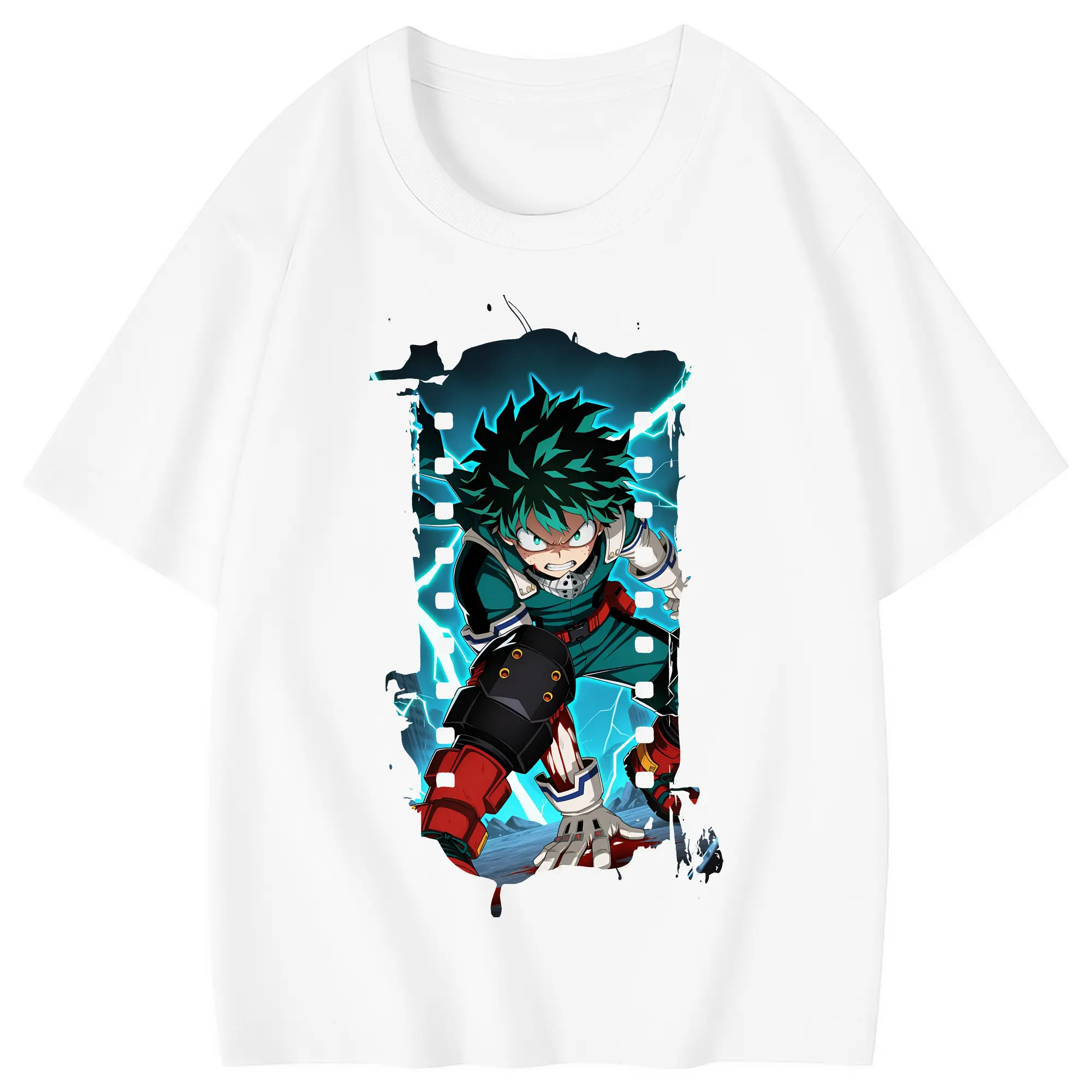 僕のヒーローアカデミア グッズ,緑谷出久 - 綿100％ キッズTシャツ ・ フロントプリント ・ 快適 通気性 ・ スポーツ カジュアル 散歩用