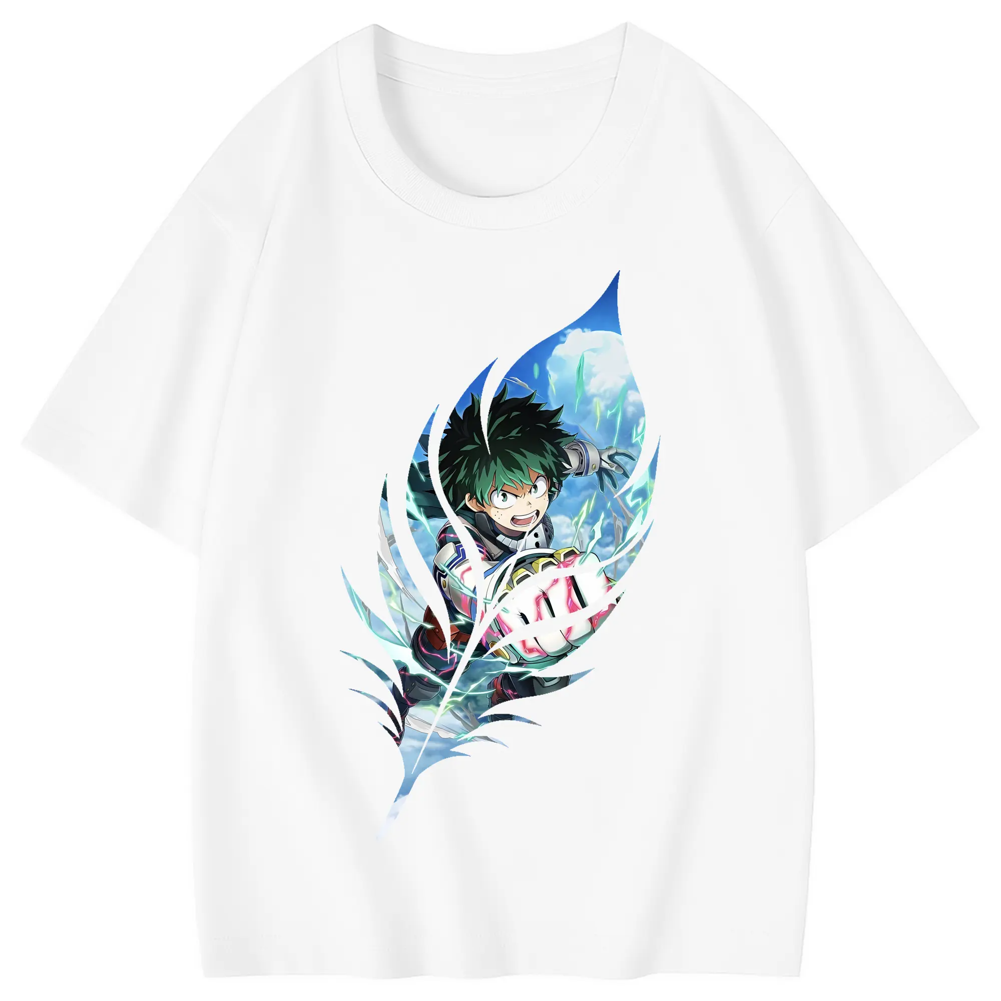 僕のヒーローアカデミア グッズ,緑谷出久 - 綿100％ キッズTシャツ ・ フロントプリント ・ 快適 通気性 ・ スポーツ カジュアル 散歩用