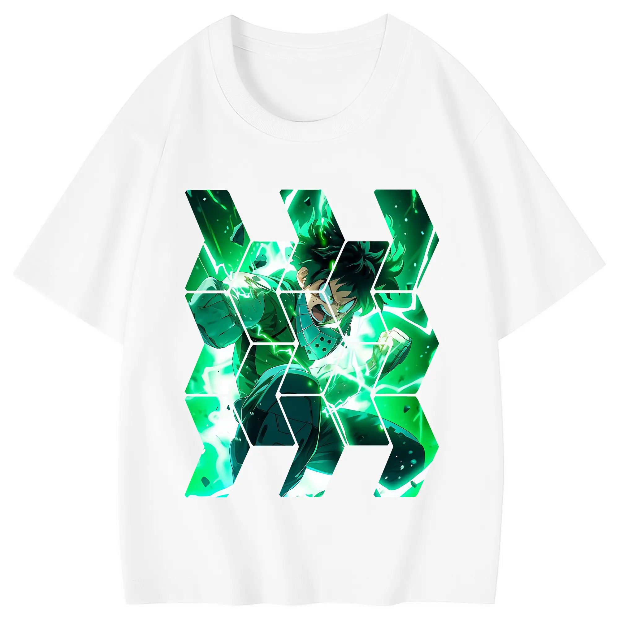 僕のヒーローアカデミア グッズ,緑谷出久 - 綿100％ キッズTシャツ ・ フロントプリント ・ 快適 通気性 ・ スポーツ カジュアル 散歩用