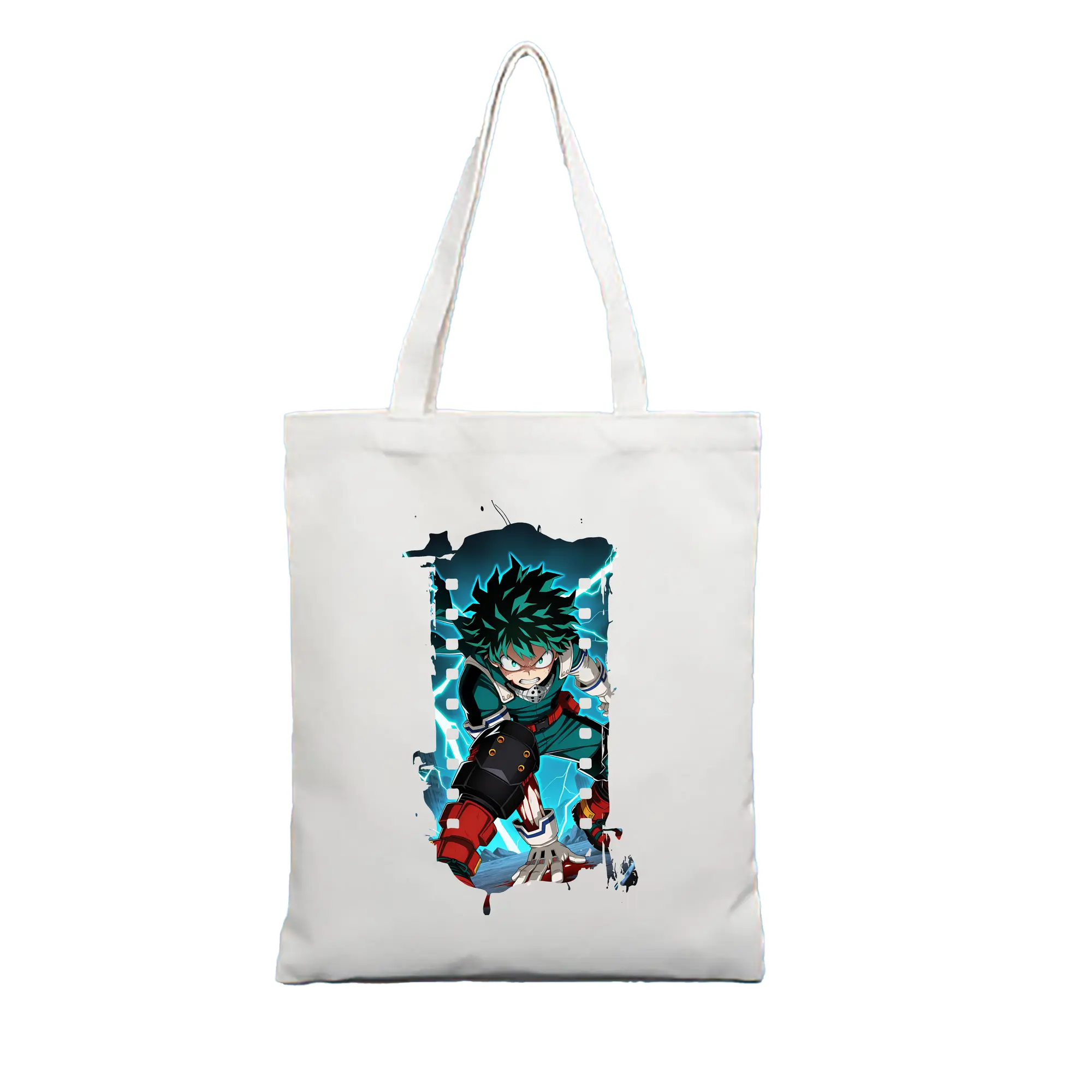 僕のヒーローアカデミア グッズ,緑谷出久 - 縦型キャンバス手提げバッグ（トートバッグ） ・ キャンバス素材 ・ ショッピング用 ・ 軽量 丈夫 お手入れ簡単