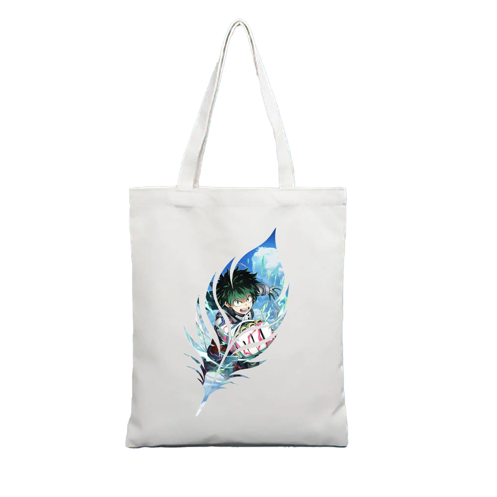 僕のヒーローアカデミア グッズ,緑谷出久 - 縦型キャンバス手提げバッグ（トートバッグ） ・ キャンバス素材 ・ ショッピング用 ・ 軽量 丈夫 お手入れ簡単