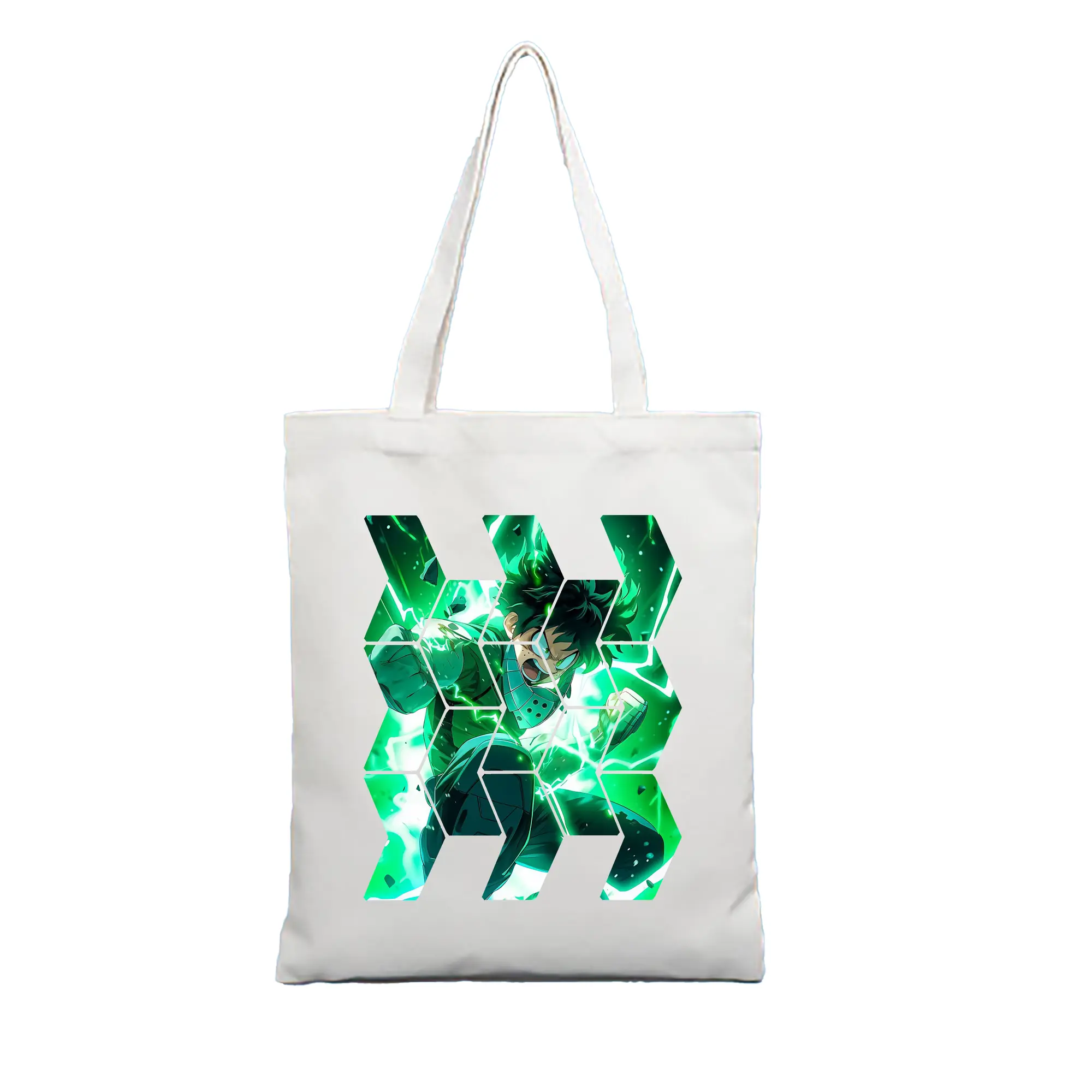 僕のヒーローアカデミア グッズ,緑谷出久 - 縦型キャンバス手提げバッグ（トートバッグ） ・ キャンバス素材 ・ ショッピング用 ・ 軽量 丈夫 お手入れ簡単