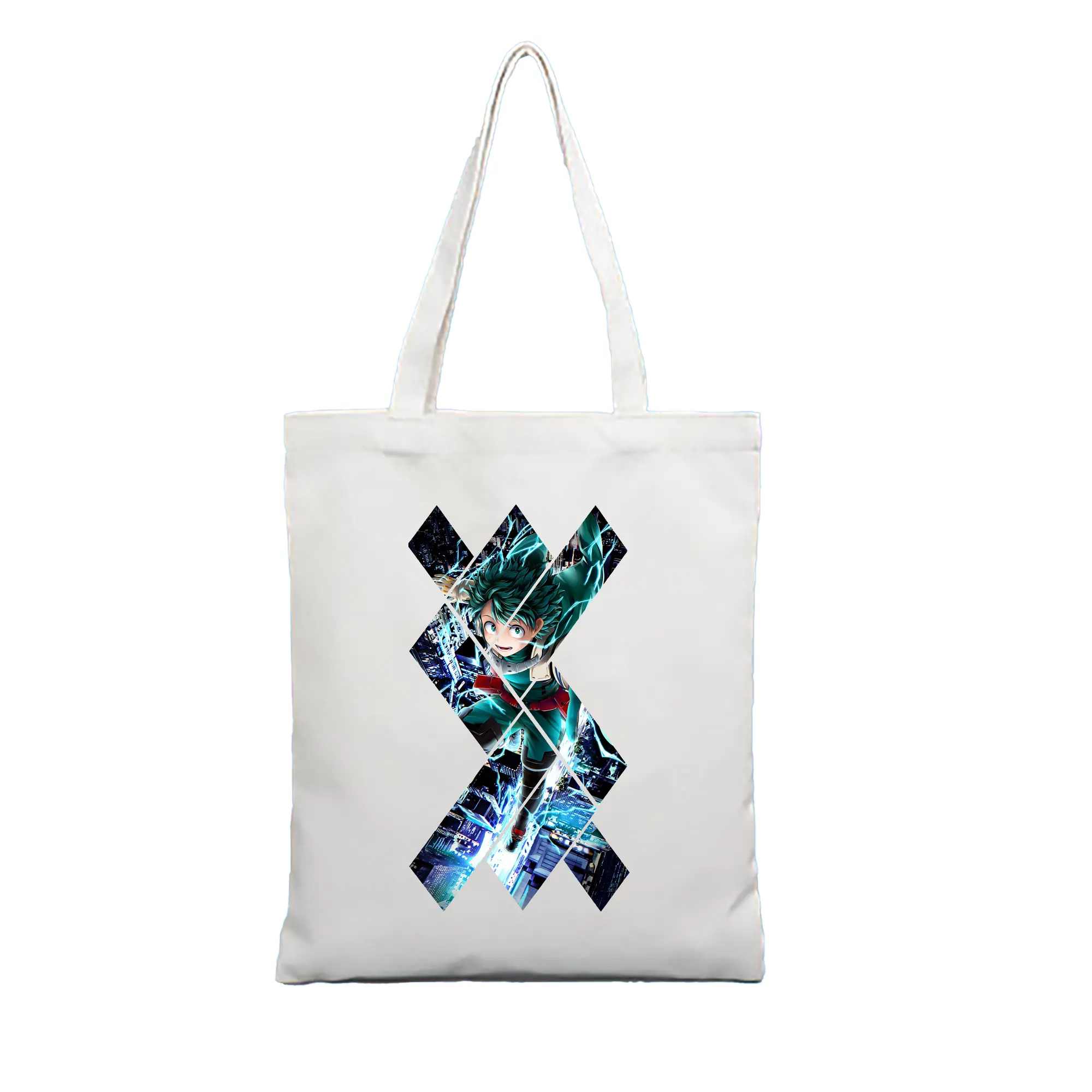 僕のヒーローアカデミア グッズ,緑谷出久 - 縦型キャンバス手提げバッグ（トートバッグ） ・ キャンバス素材 ・ ショッピング用 ・ 軽量 丈夫 お手入れ簡単