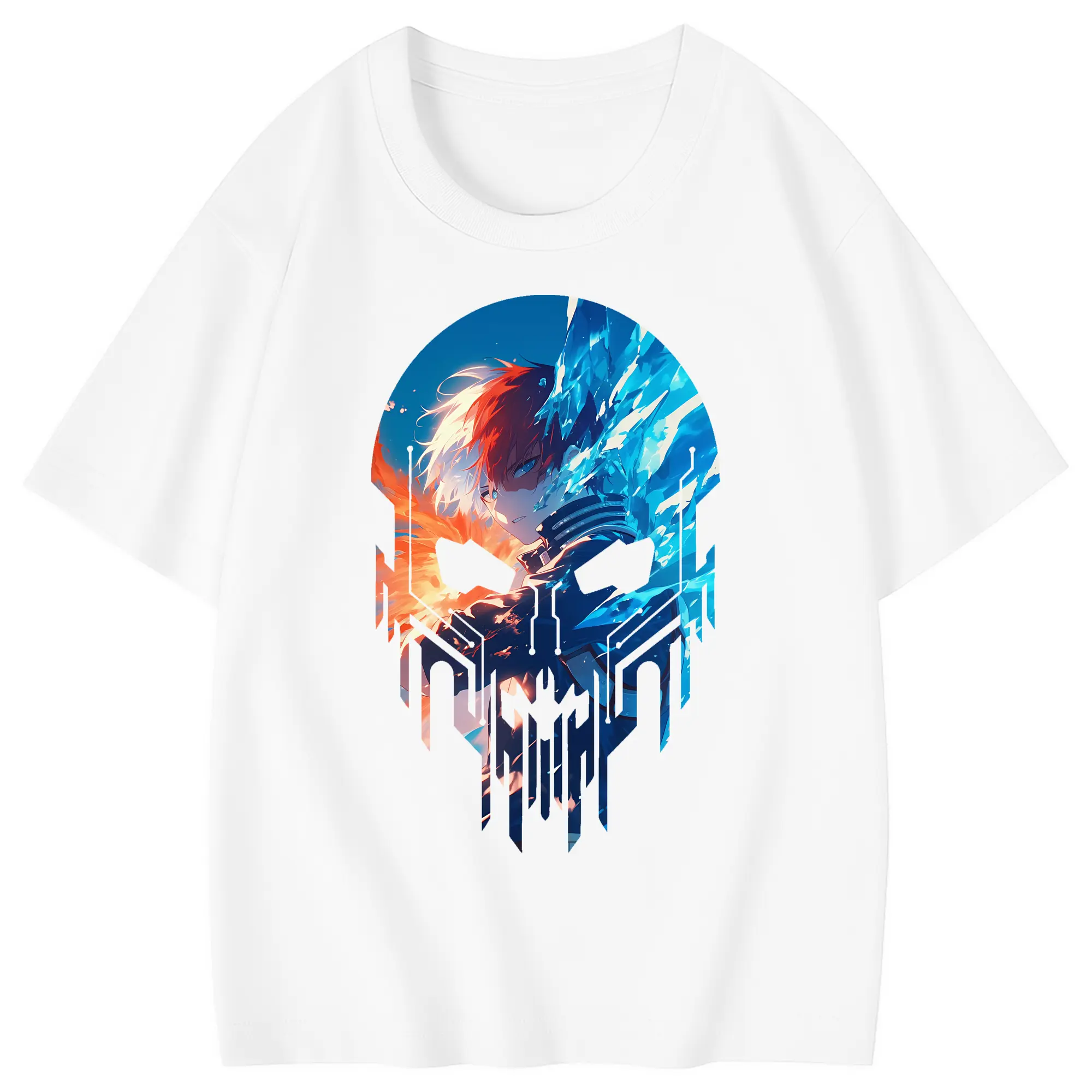 僕のヒーローアカデミア グッズ,轟焦凍 - 綿100％ キッズTシャツ ・ フロントプリント ・ 快適 通気性 ・ スポーツ カジュアル 散歩用