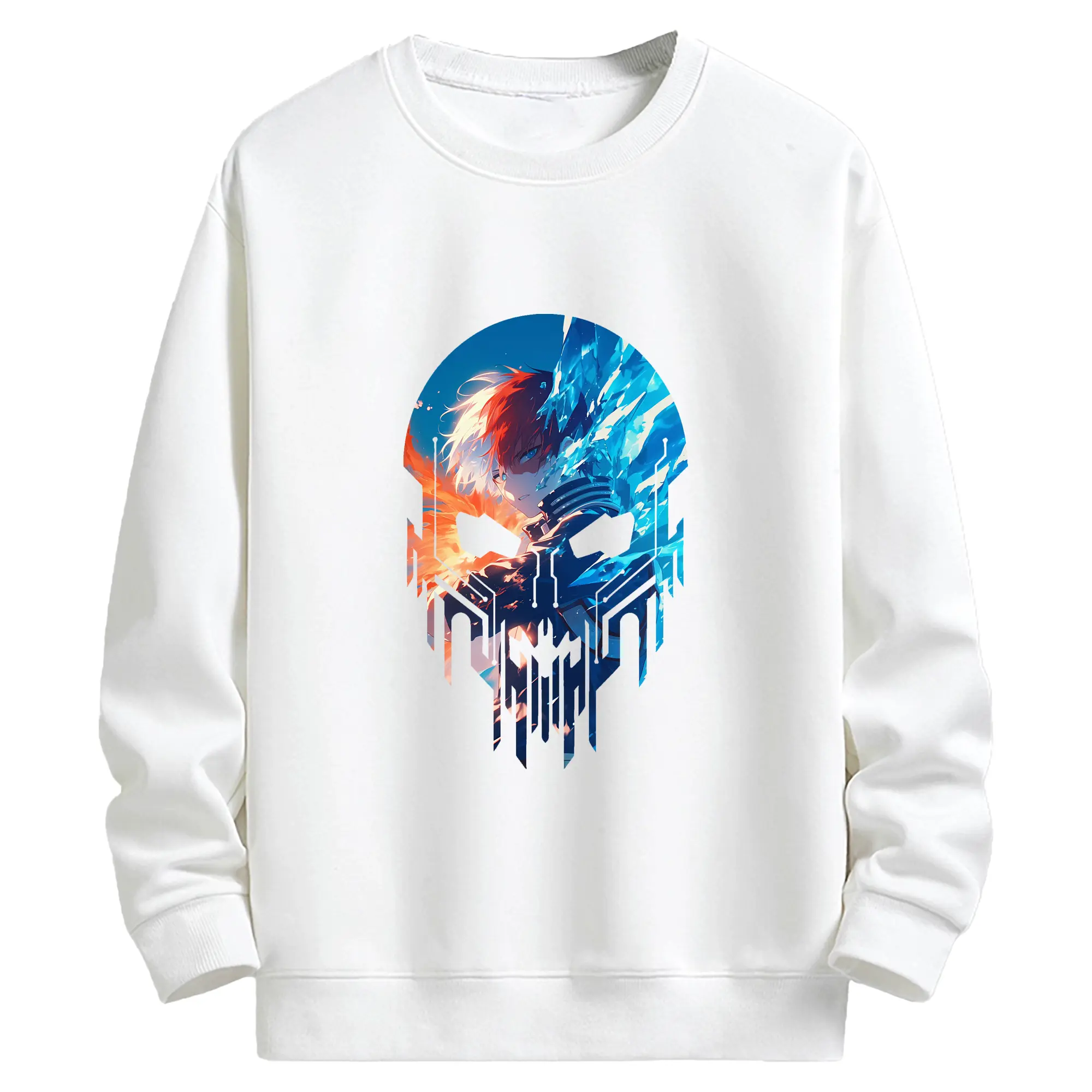 僕のヒーローアカデミア グッズ,轟焦凍 - キッズ クルーネックスウェットシャツ ・ フロントプリント ・ 綿80％ ポリエステル20％ ・ 快適 通学 スポーツ 日常使い お散歩用