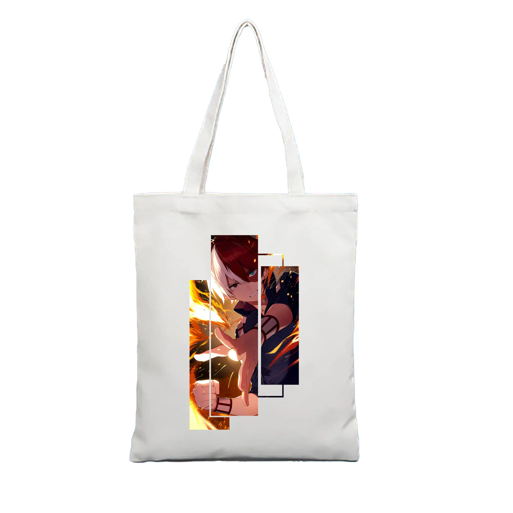 僕のヒーローアカデミア グッズ,轟焦凍 - 縦型キャンバス手提げバッグ（トートバッグ） ・ キャンバス素材 ・ ショッピング用 ・ 軽量 丈夫 お手入れ簡単