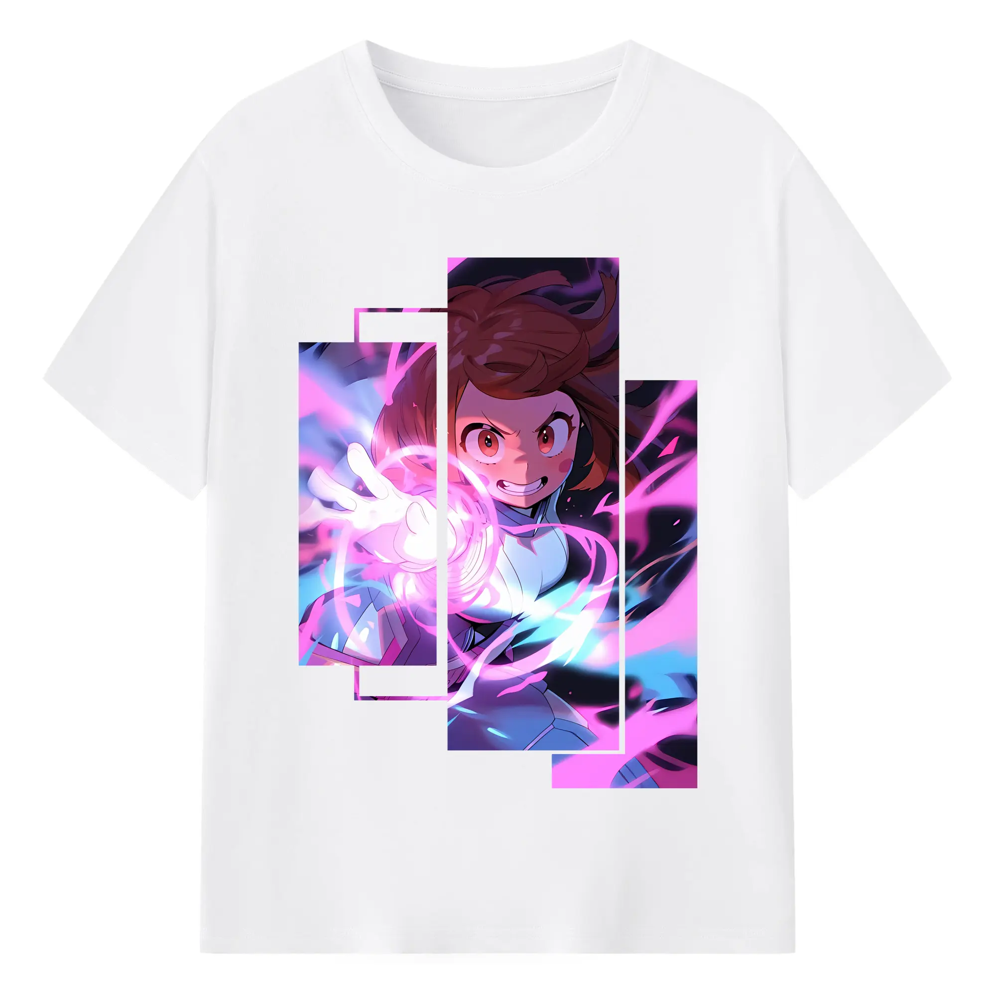 僕のヒーローアカデミア グッズ,麗日お茶子 - 綿100％ 半袖Tシャツ ・ フロントプリント ・ 快適 通気性 ・ 日常使い 散歩 スポーツ用