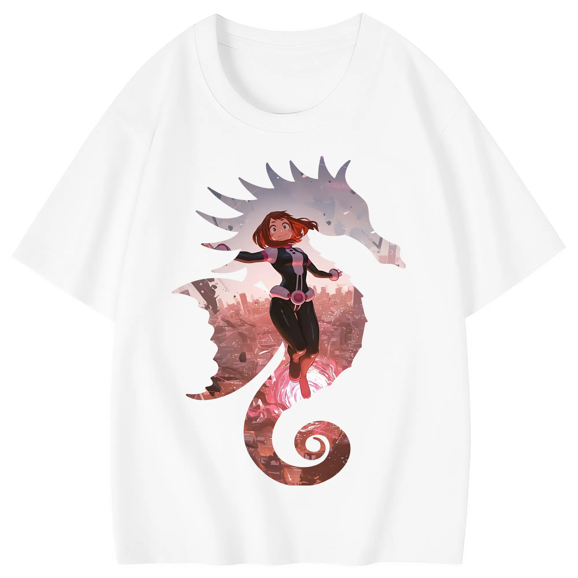 僕のヒーローアカデミア グッズ,麗日お茶子 - 綿100％ キッズTシャツ ・ フロントプリント ・ 快適 通気性 ・ スポーツ カジュアル 散歩用