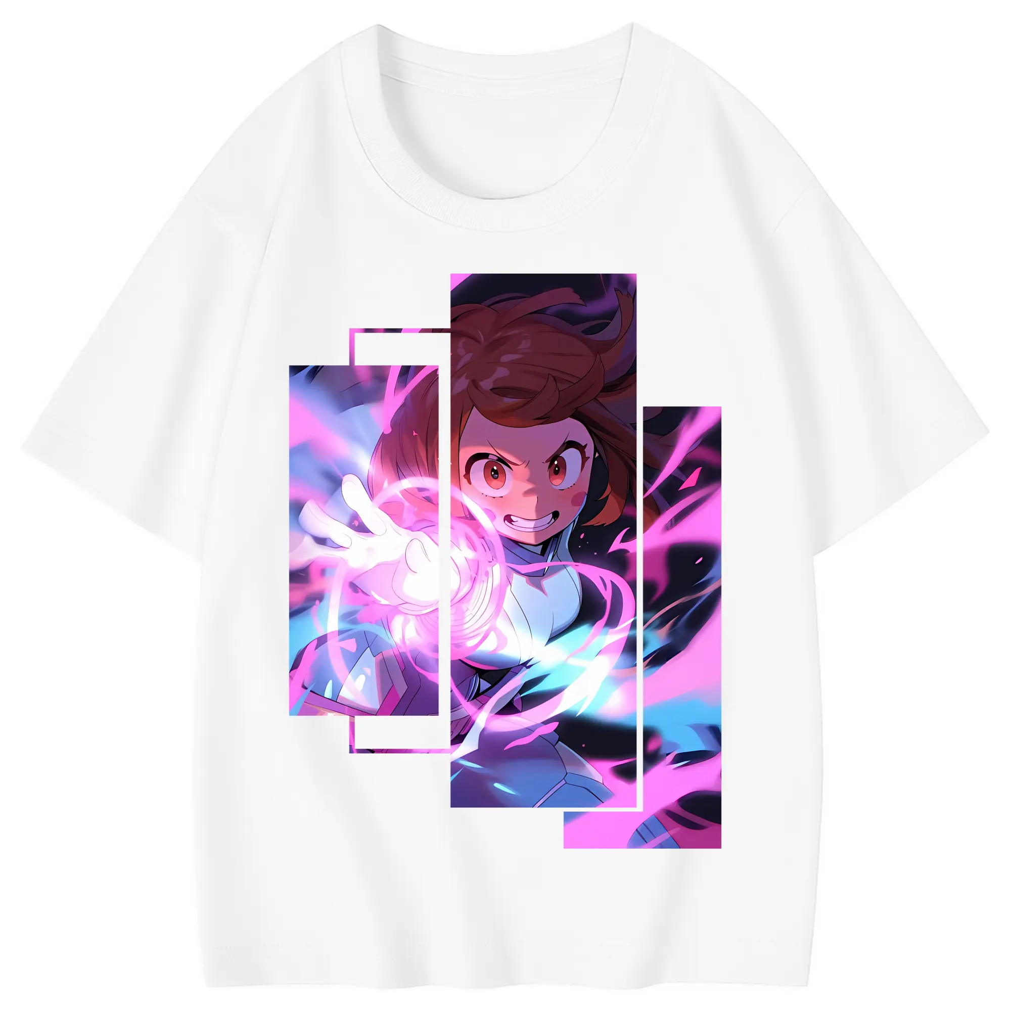 僕のヒーローアカデミア グッズ,麗日お茶子 - 綿100％ キッズTシャツ ・ フロントプリント ・ 快適 通気性 ・ スポーツ カジュアル 散歩用