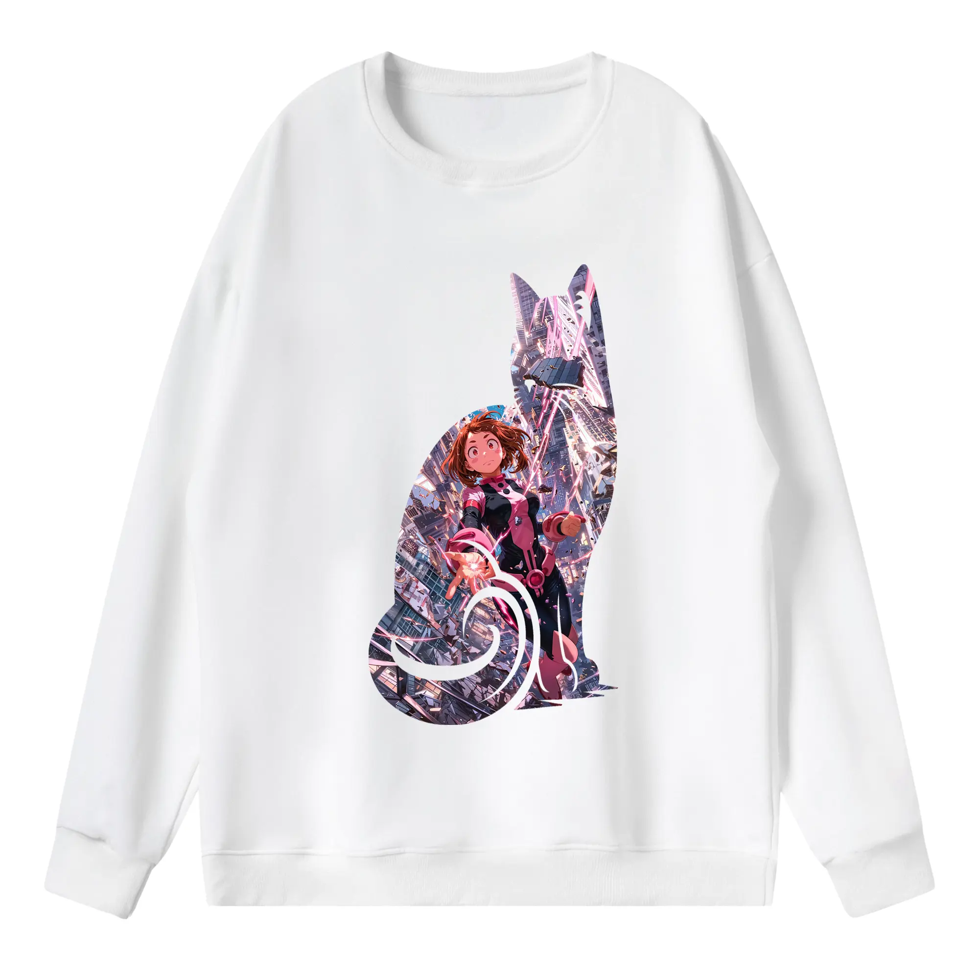 僕のヒーローアカデミア グッズ,麗日お茶子 - 薄手 クルーネック スウェット 裏毛260g · ポリエステル 春秋向け カジュアル 男女兼用 · トレーナー デイリー スポーツ 散歩に最適