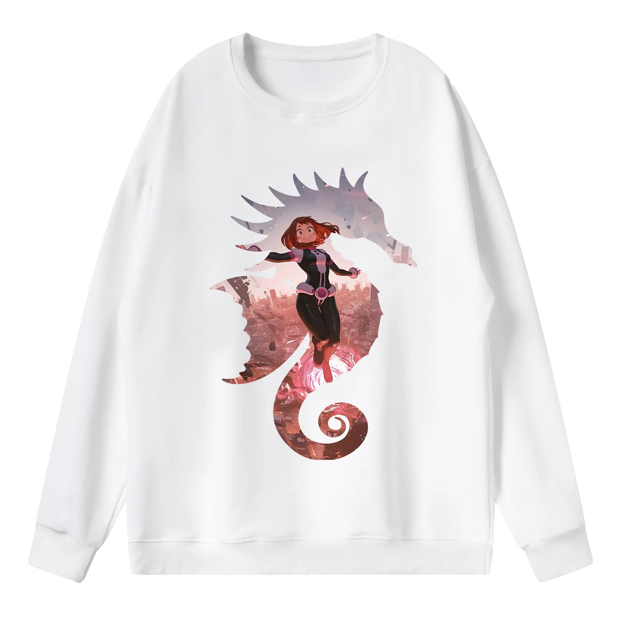 僕のヒーローアカデミア グッズ,麗日お茶子 - 薄手 クルーネック スウェット 裏毛260g · ポリエステル 春秋向け カジュアル 男女兼用 · トレーナー デイリー スポーツ 散歩に最適