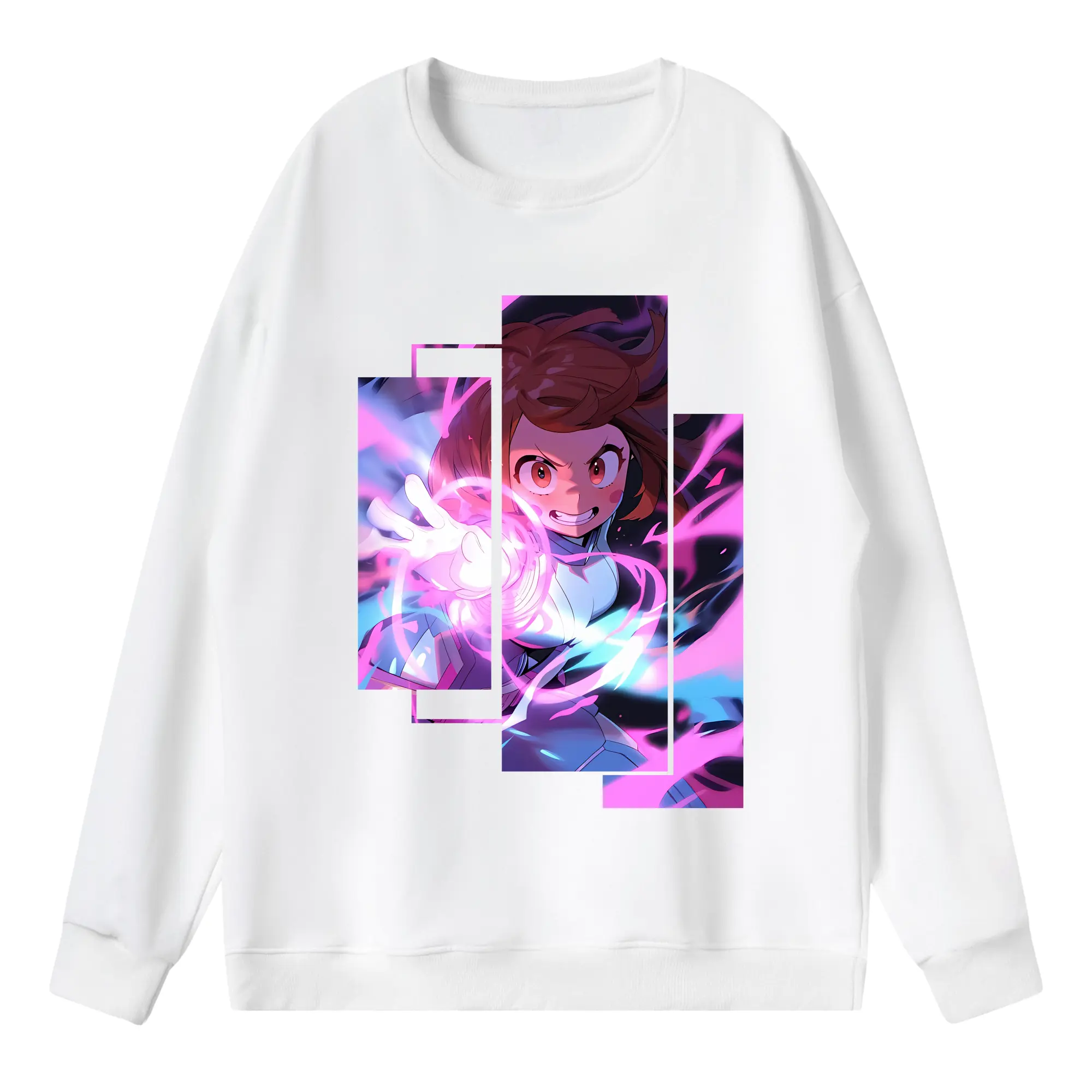 僕のヒーローアカデミア グッズ,麗日お茶子 - 薄手 クルーネック スウェット 裏毛260g · ポリエステル 春秋向け カジュアル 男女兼用 · トレーナー デイリー スポーツ 散歩に最適