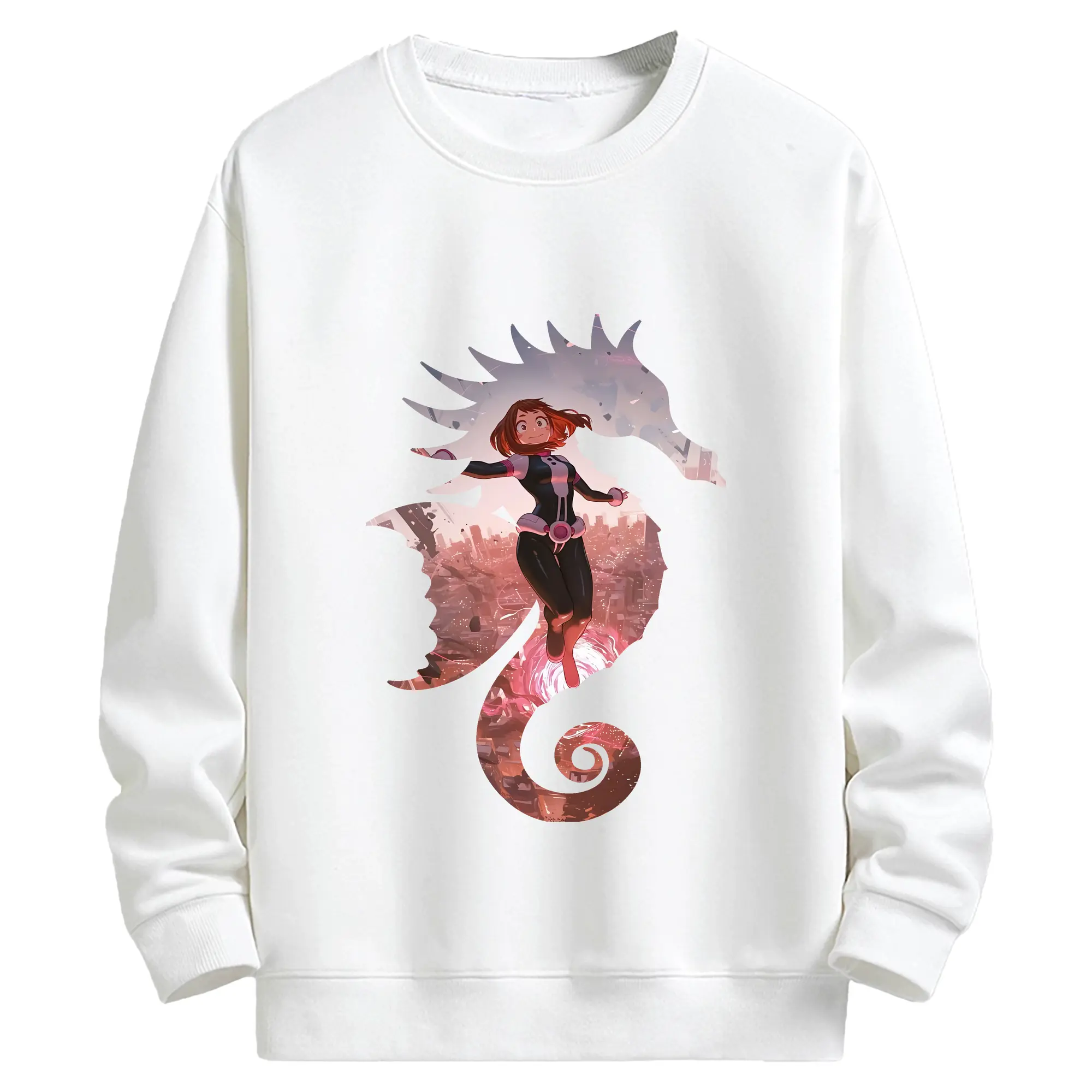 僕のヒーローアカデミア グッズ,麗日お茶子 - キッズ クルーネックスウェットシャツ ・ フロントプリント ・ 綿80％ ポリエステル20％ ・ 快適 通学 スポーツ 日常使い お散歩用