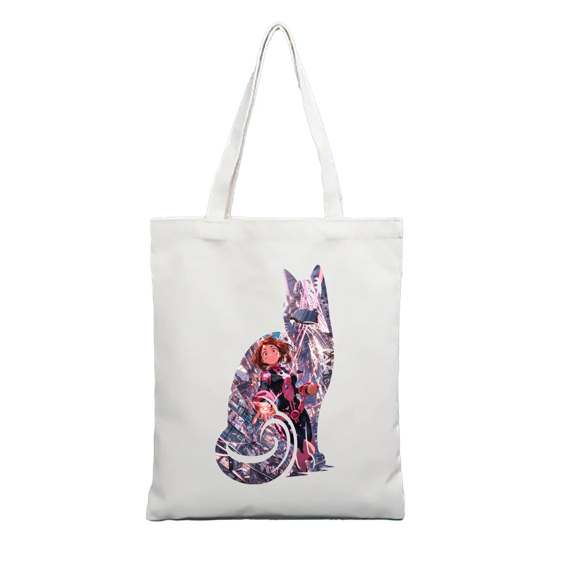 僕のヒーローアカデミア グッズ,麗日お茶子 - 縦型キャンバス手提げバッグ（トートバッグ） ・ キャンバス素材 ・ ショッピング用 ・ 軽量 丈夫 お手入れ簡単