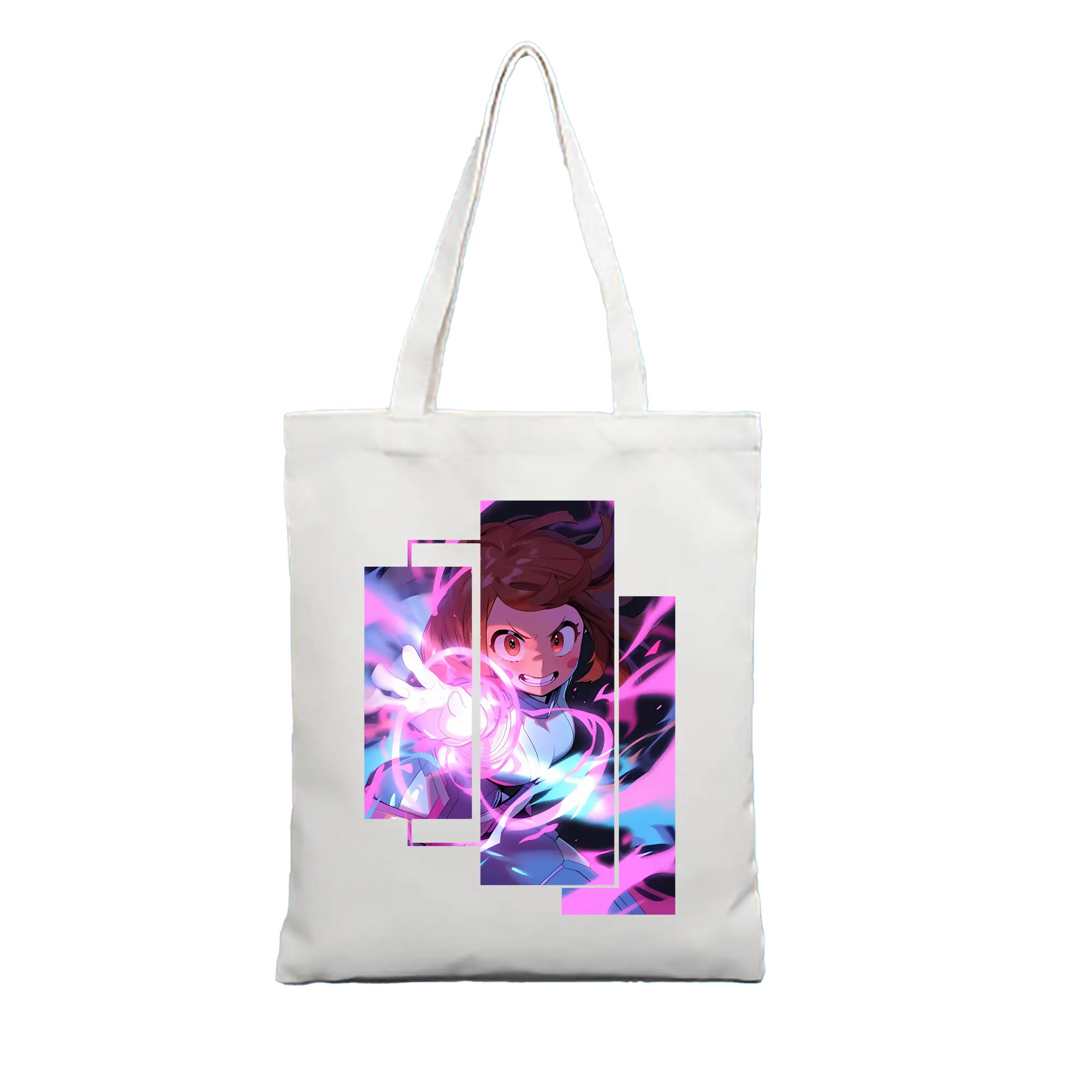 僕のヒーローアカデミア グッズ,麗日お茶子 - 縦型キャンバス手提げバッグ（トートバッグ） ・ キャンバス素材 ・ ショッピング用 ・ 軽量 丈夫 お手入れ簡単