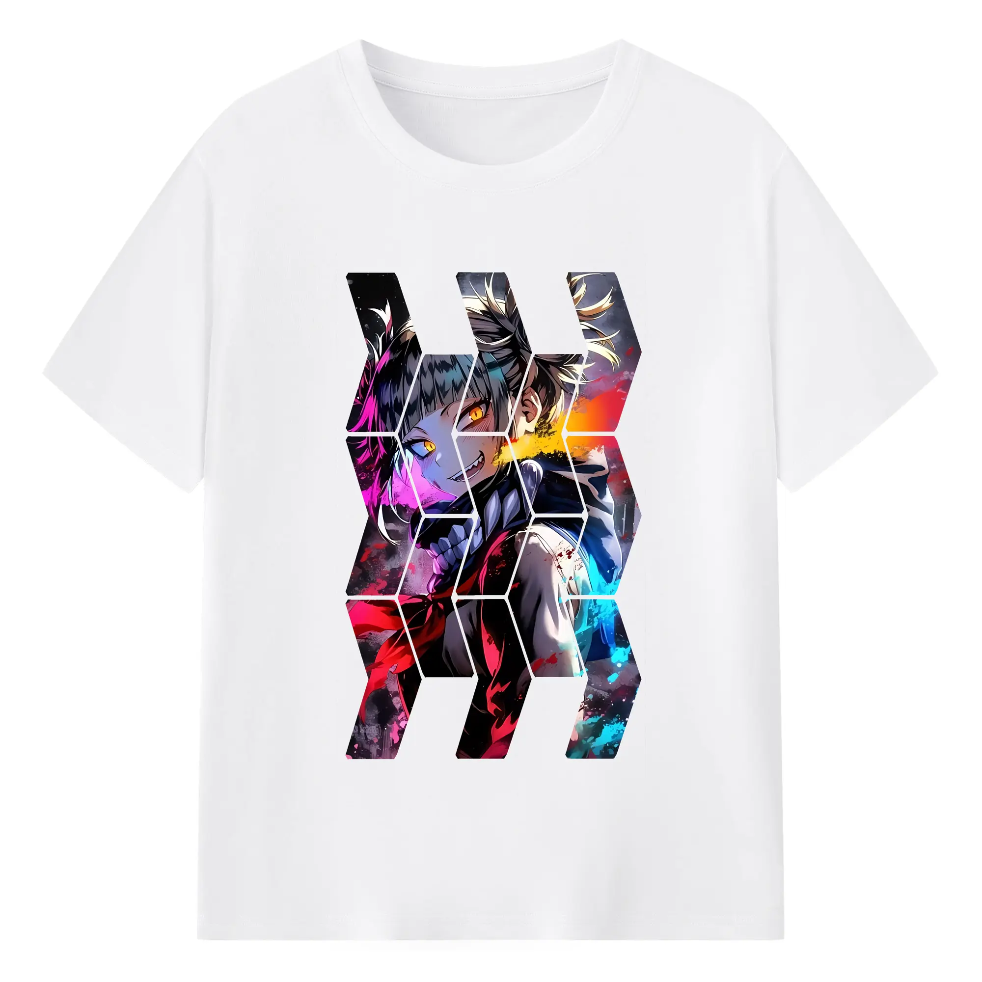 僕のヒーローアカデミア グッズ,トガヒミコ - 綿100％ 半袖Tシャツ ・ フロントプリント ・ 快適 通気性 ・ 日常使い 散歩 スポーツ用