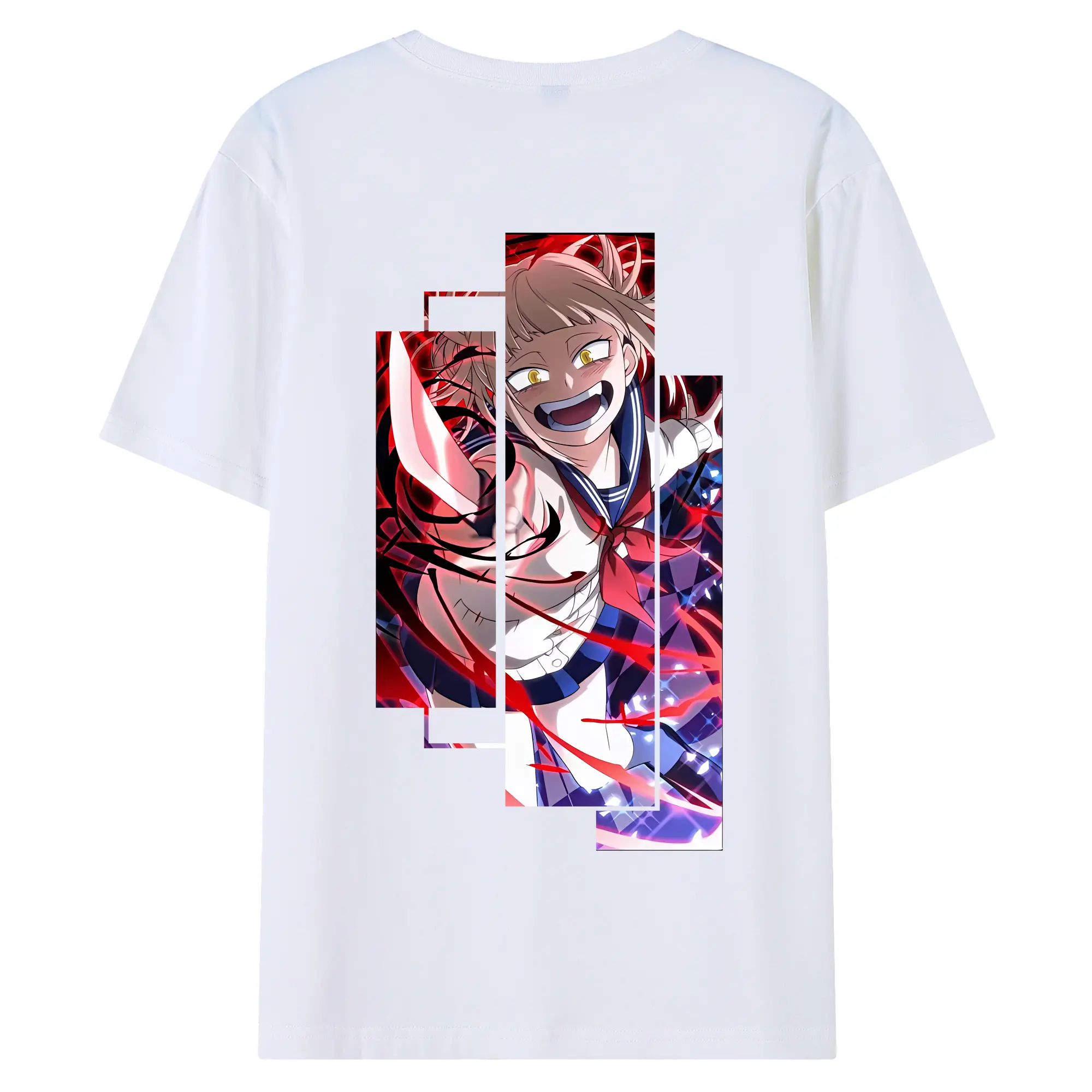 僕のヒーローアカデミア グッズ,トガヒミコ - 綿100％ 半袖Tシャツ ・ バックプリント ・ 快適 通気性 ・ 日常使い 散歩 スポーツ用