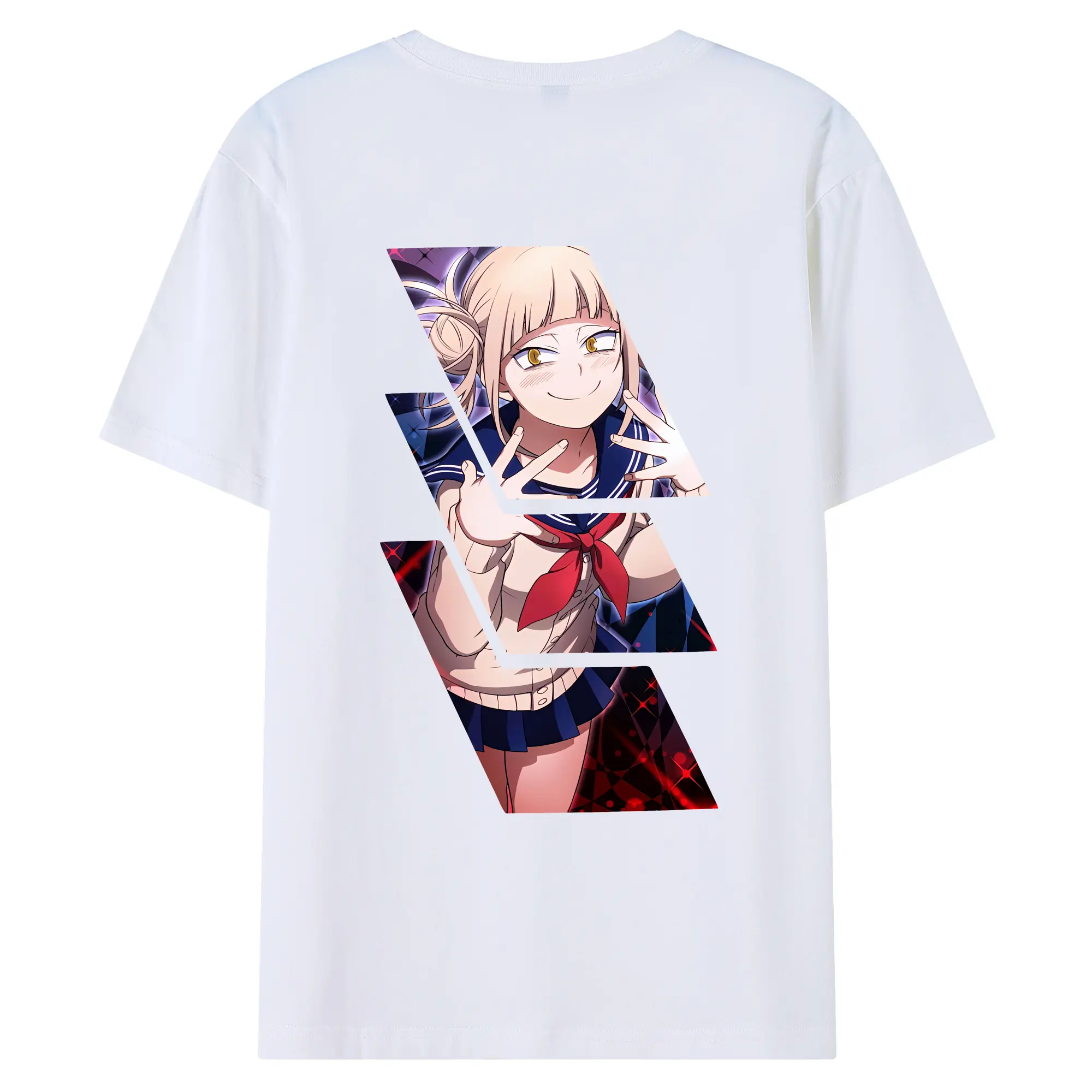 僕のヒーローアカデミア グッズ,トガヒミコ - 綿100％ 半袖Tシャツ ・ バックプリント ・ 快適 通気性 ・ 日常使い 散歩 スポーツ用