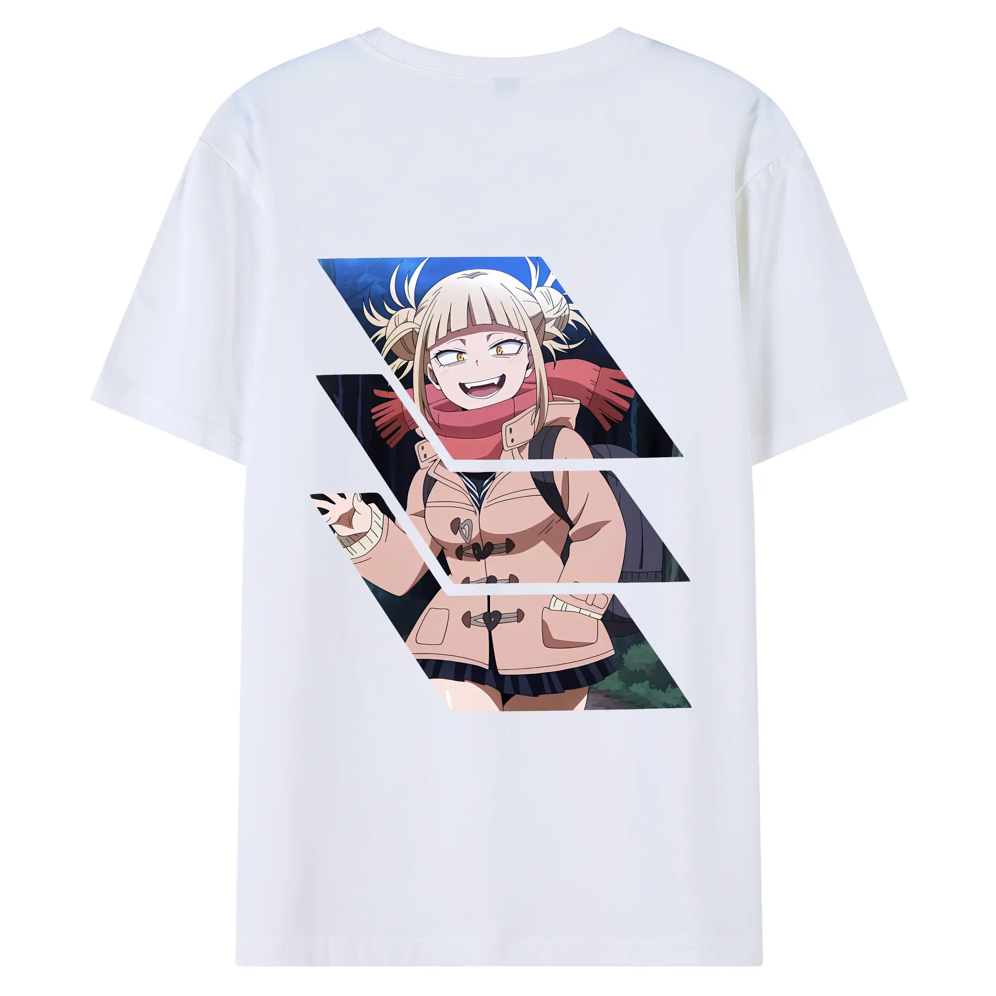 僕のヒーローアカデミア グッズ,トガヒミコ - 綿100％ 半袖Tシャツ ・ バックプリント ・ 快適 通気性 ・ 日常使い 散歩 スポーツ用