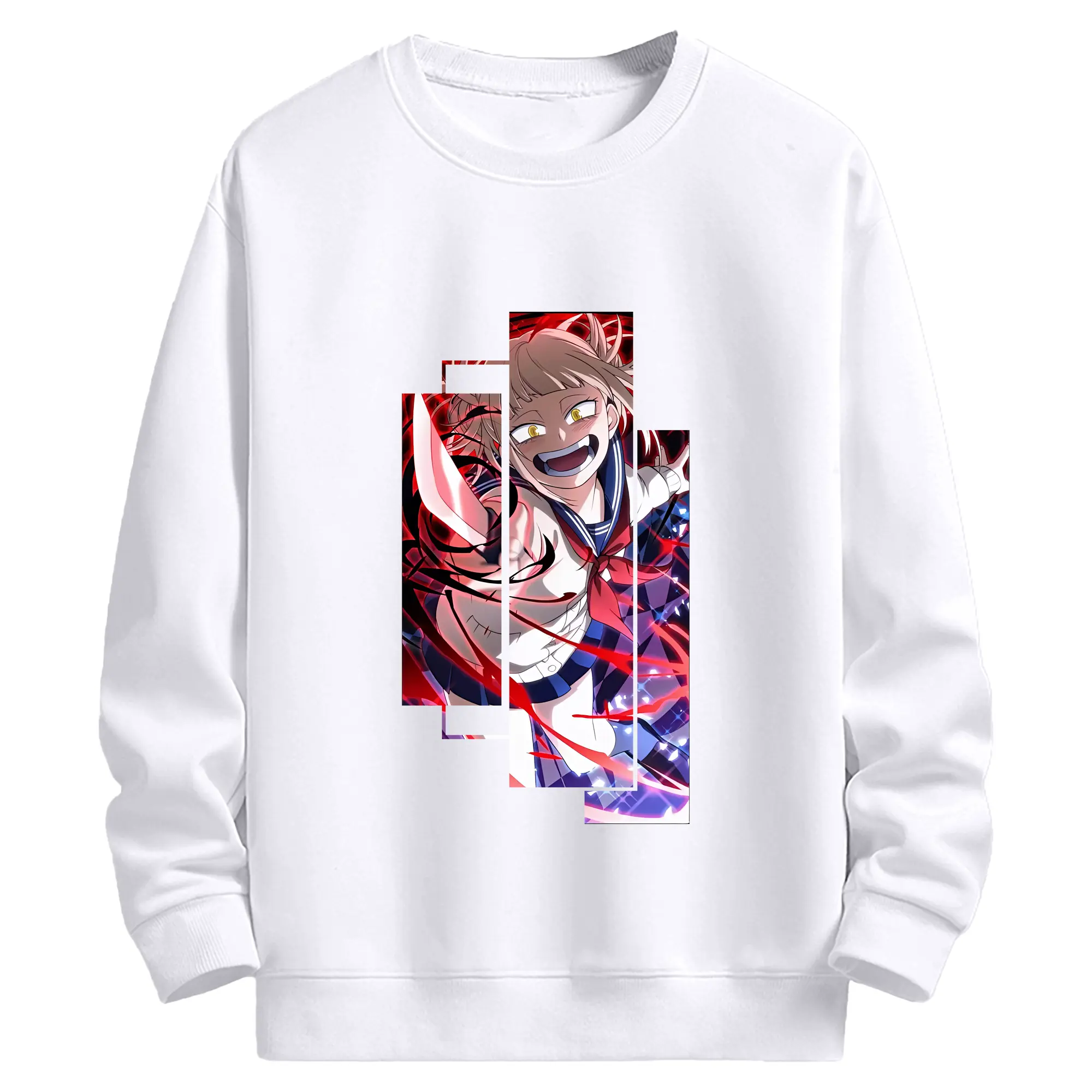 僕のヒーローアカデミア グッズ,トガヒミコ - 高品質 クルーネック スウェット ・ コットン59％ ポリエステル41％ ・ ユニセックス 長袖 トレーナー ・ カジュアル デイリー スポーツ 散歩用