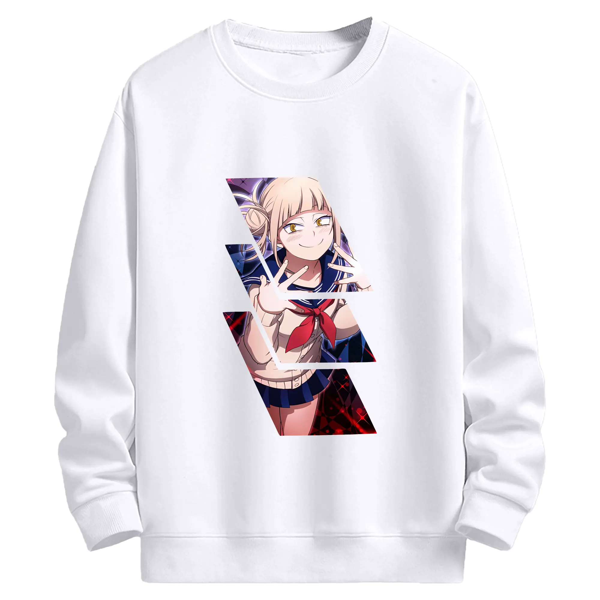 僕のヒーローアカデミア グッズ,トガヒミコ - 高品質 クルーネック スウェット ・ コットン59％ ポリエステル41％ ・ ユニセックス 長袖 トレーナー ・ カジュアル デイリー スポーツ 散歩用