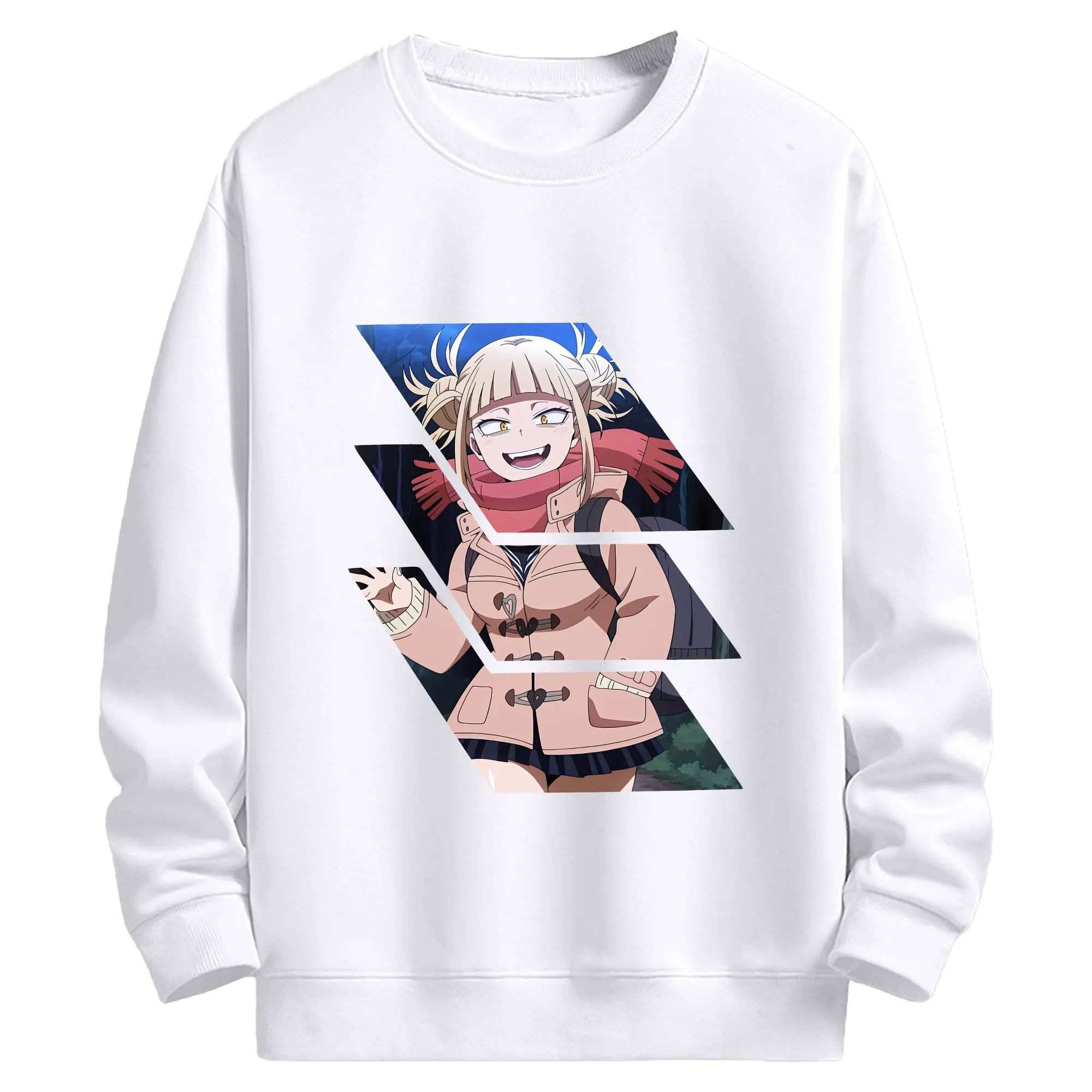 僕のヒーローアカデミア グッズ,トガヒミコ - 高品質 クルーネック スウェット ・ コットン59％ ポリエステル41％ ・ ユニセックス 長袖 トレーナー ・ カジュアル デイリー スポーツ 散歩用