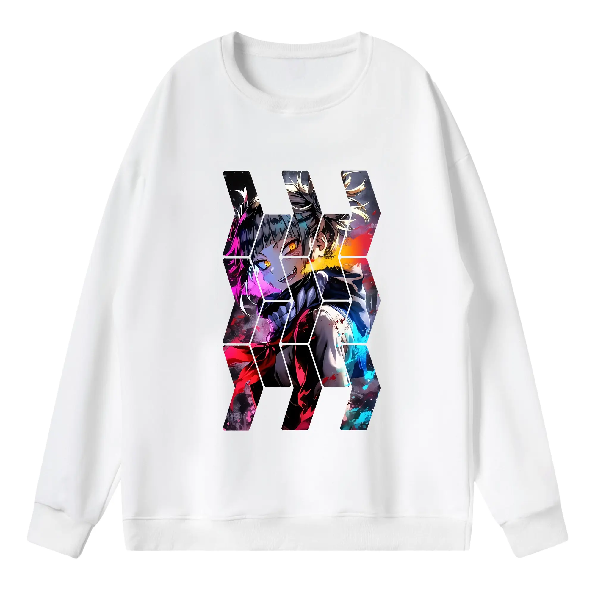 僕のヒーローアカデミア グッズ,トガヒミコ - 薄手 クルーネック スウェット 裏毛260g · ポリエステル 春秋向け カジュアル 男女兼用 · トレーナー デイリー スポーツ 散歩に最適