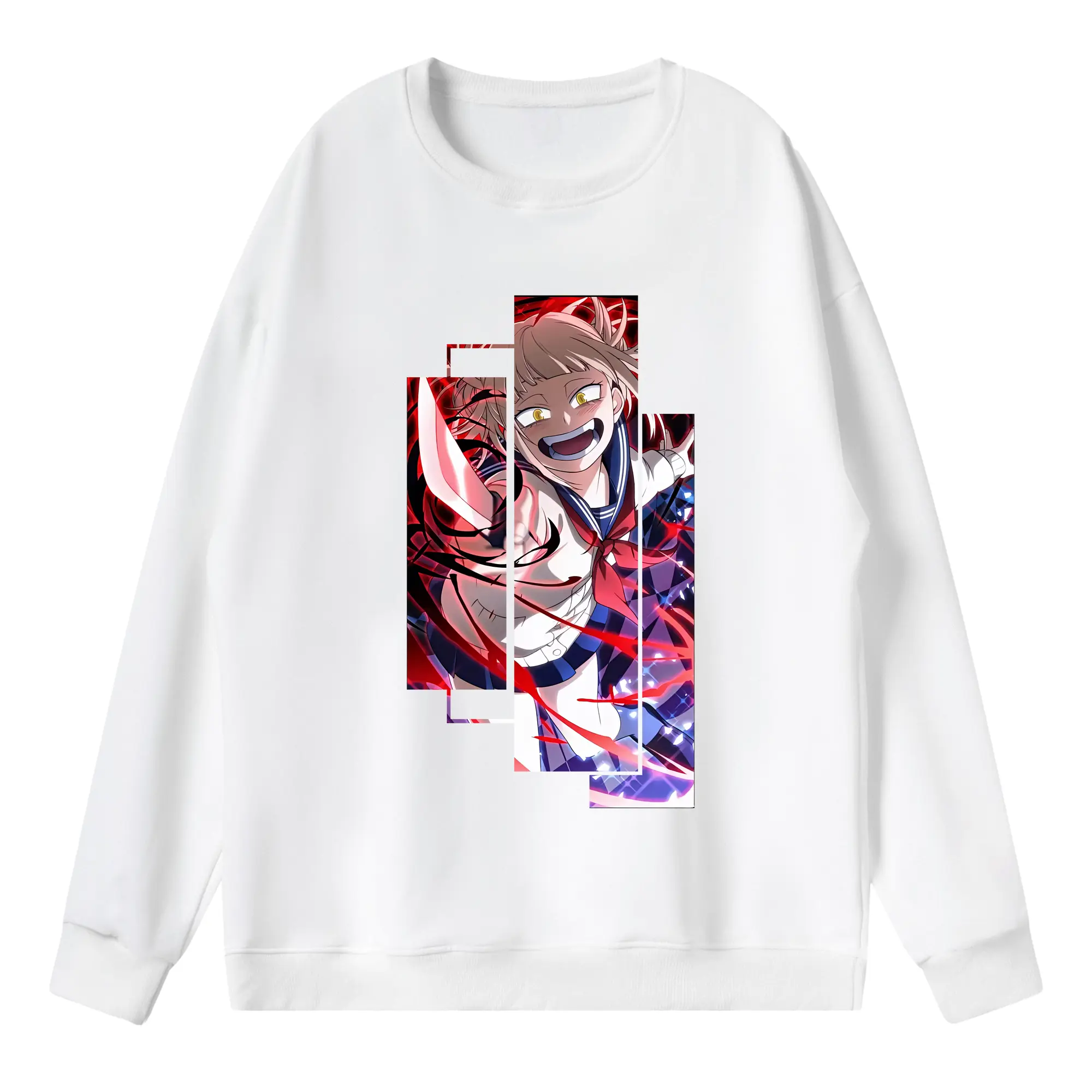 僕のヒーローアカデミア グッズ,トガヒミコ - 薄手 クルーネック スウェット 裏毛260g · ポリエステル 春秋向け カジュアル 男女兼用 · トレーナー デイリー スポーツ 散歩に最適