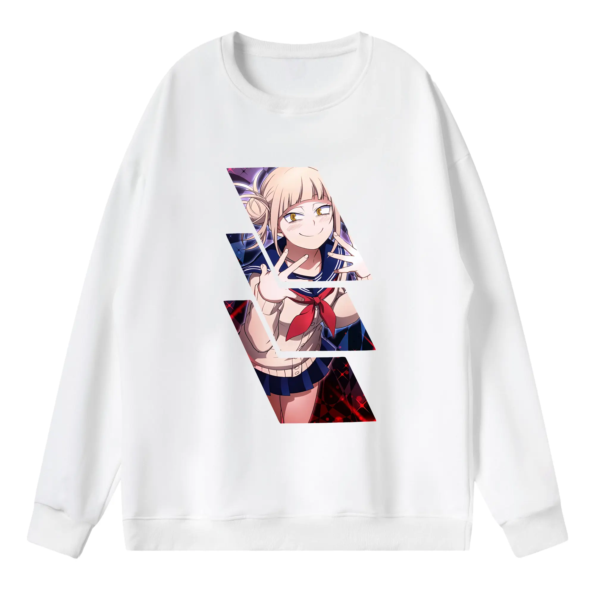 僕のヒーローアカデミア グッズ,トガヒミコ - 薄手 クルーネック スウェット 裏毛260g · ポリエステル 春秋向け カジュアル 男女兼用 · トレーナー デイリー スポーツ 散歩に最適