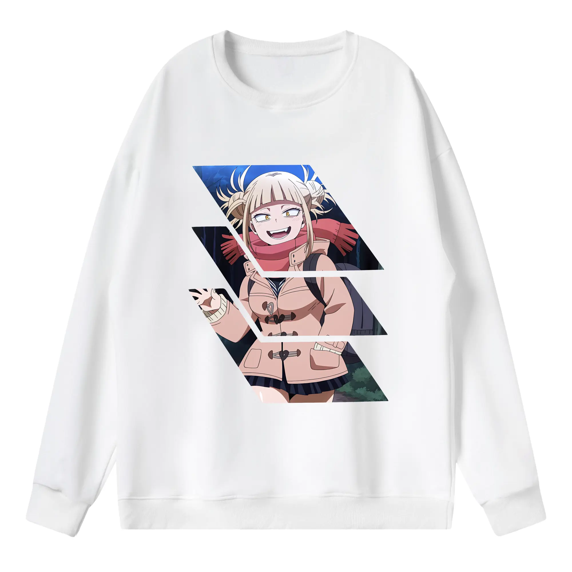 僕のヒーローアカデミア グッズ,トガヒミコ - 薄手 クルーネック スウェット 裏毛260g · ポリエステル 春秋向け カジュアル 男女兼用 · トレーナー デイリー スポーツ 散歩に最適