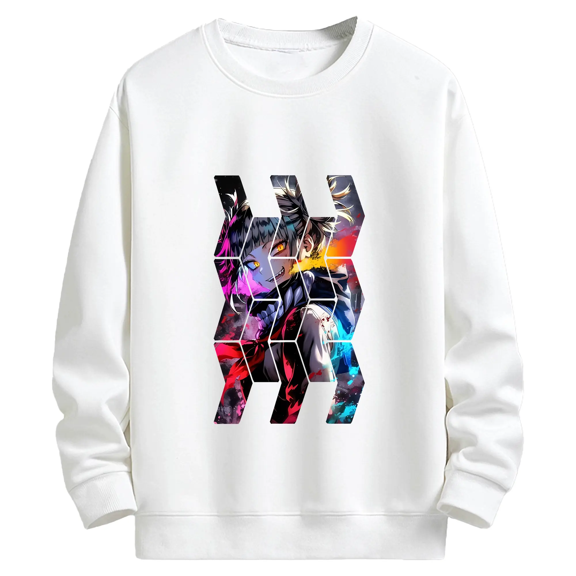 僕のヒーローアカデミア グッズ,トガヒミコ - キッズ クルーネックスウェットシャツ ・ フロントプリント ・ 綿80％ ポリエステル20％ ・ 快適 通学 スポーツ 日常使い お散歩用