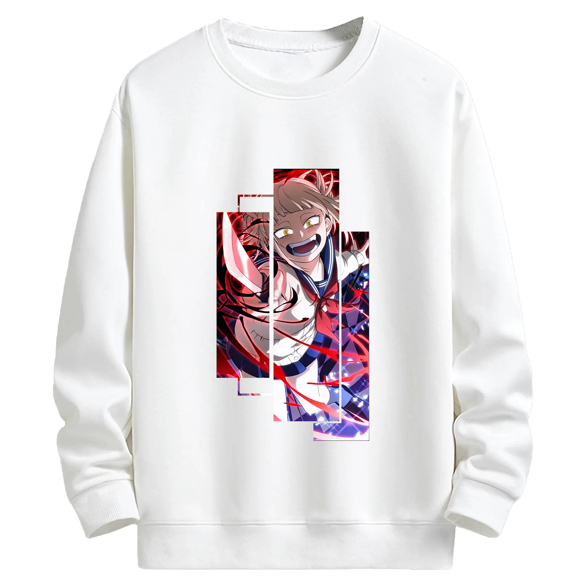 僕のヒーローアカデミア グッズ,トガヒミコ - キッズ クルーネックスウェットシャツ ・ フロントプリント ・ 綿80％ ポリエステル20％ ・ 快適 通学 スポーツ 日常使い お散歩用