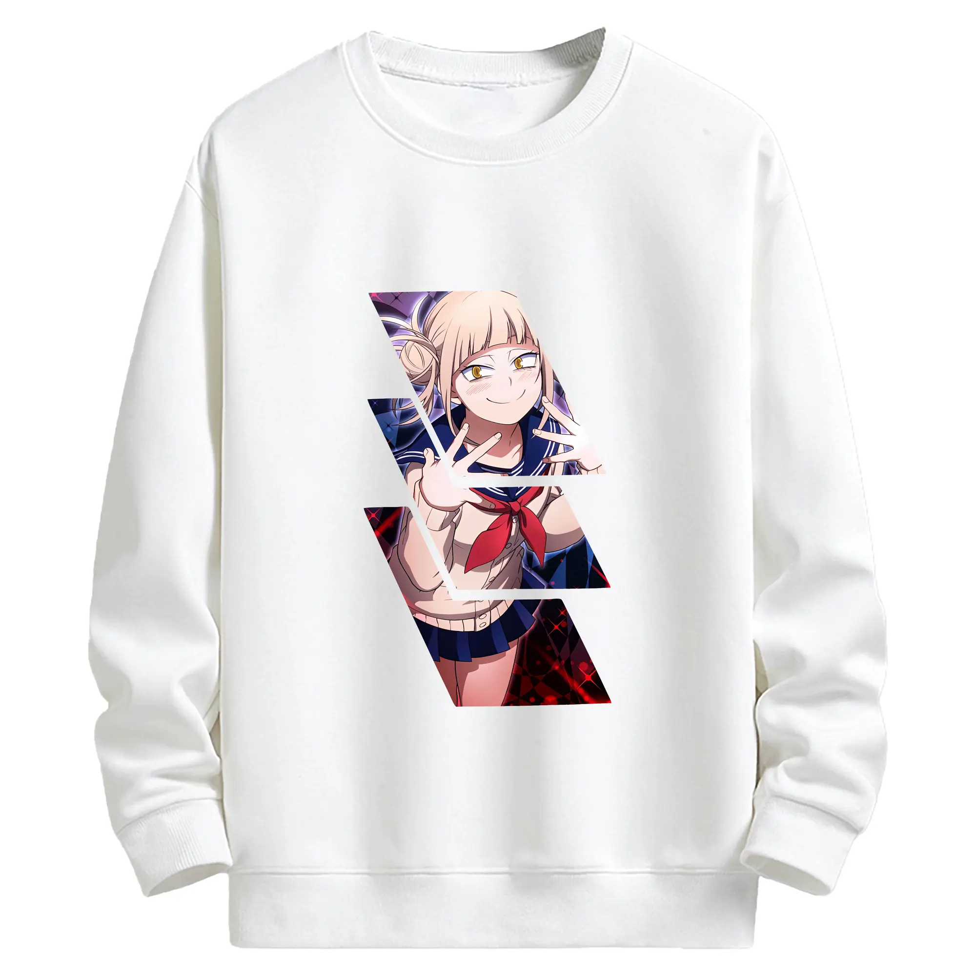 僕のヒーローアカデミア グッズ,トガヒミコ - キッズ クルーネックスウェットシャツ ・ フロントプリント ・ 綿80％ ポリエステル20％ ・ 快適 通学 スポーツ 日常使い お散歩用