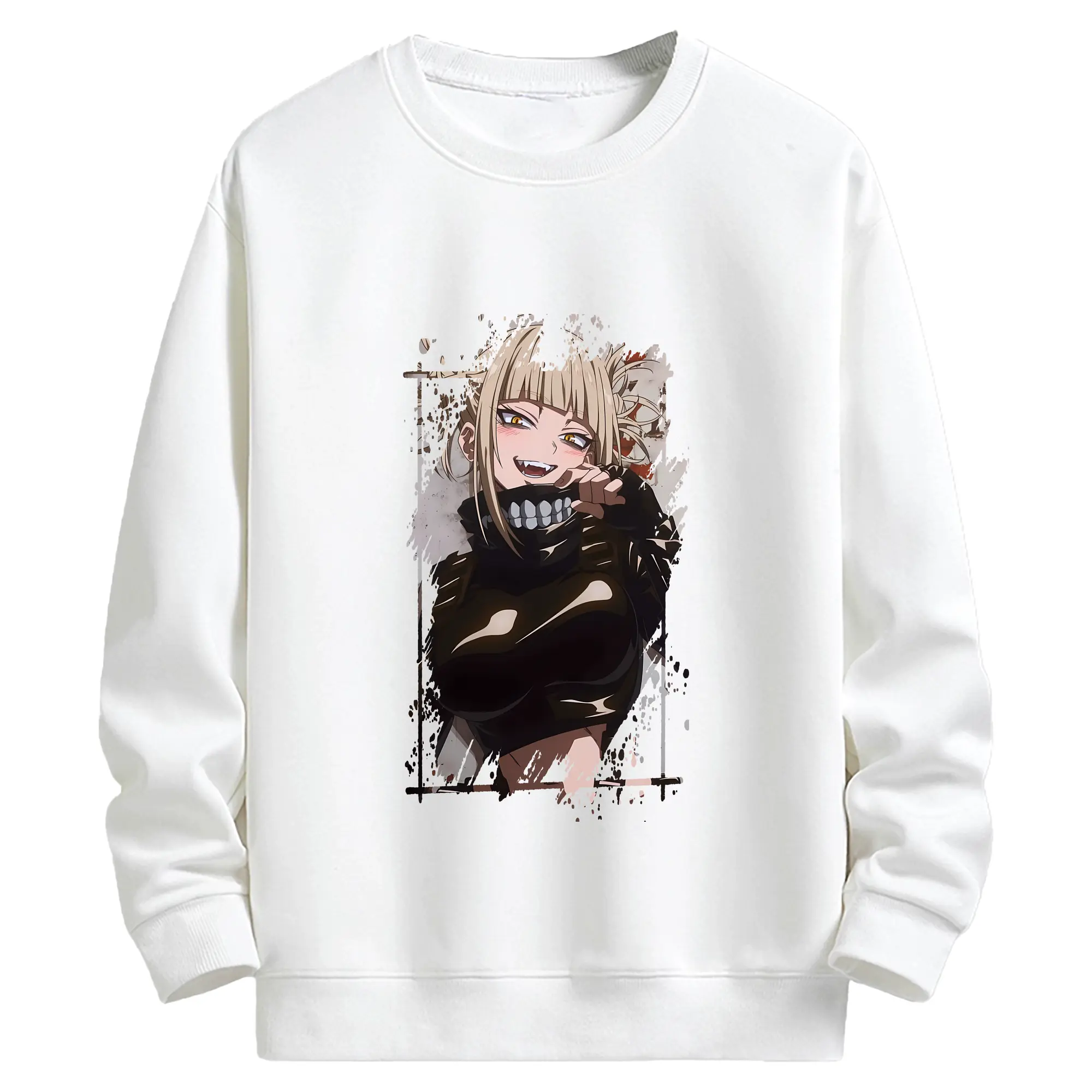 僕のヒーローアカデミア グッズ,トガヒミコ - キッズ クルーネックスウェットシャツ ・ フロントプリント ・ 綿80％ ポリエステル20％ ・ 快適 通学 スポーツ 日常使い お散歩用