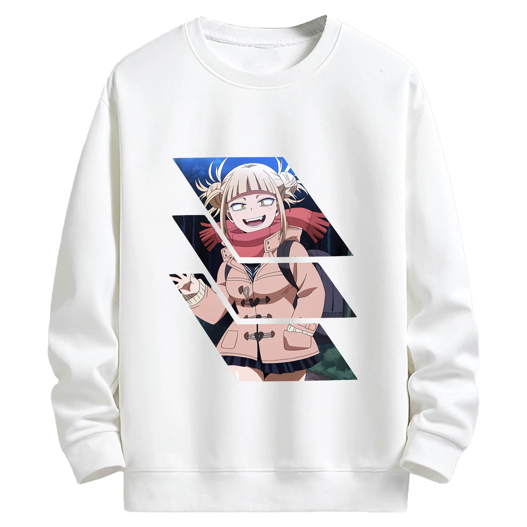 僕のヒーローアカデミア グッズ,トガヒミコ - キッズ クルーネックスウェットシャツ ・ フロントプリント ・ 綿80％ ポリエステル20％ ・ 快適 通学 スポーツ 日常使い お散歩用