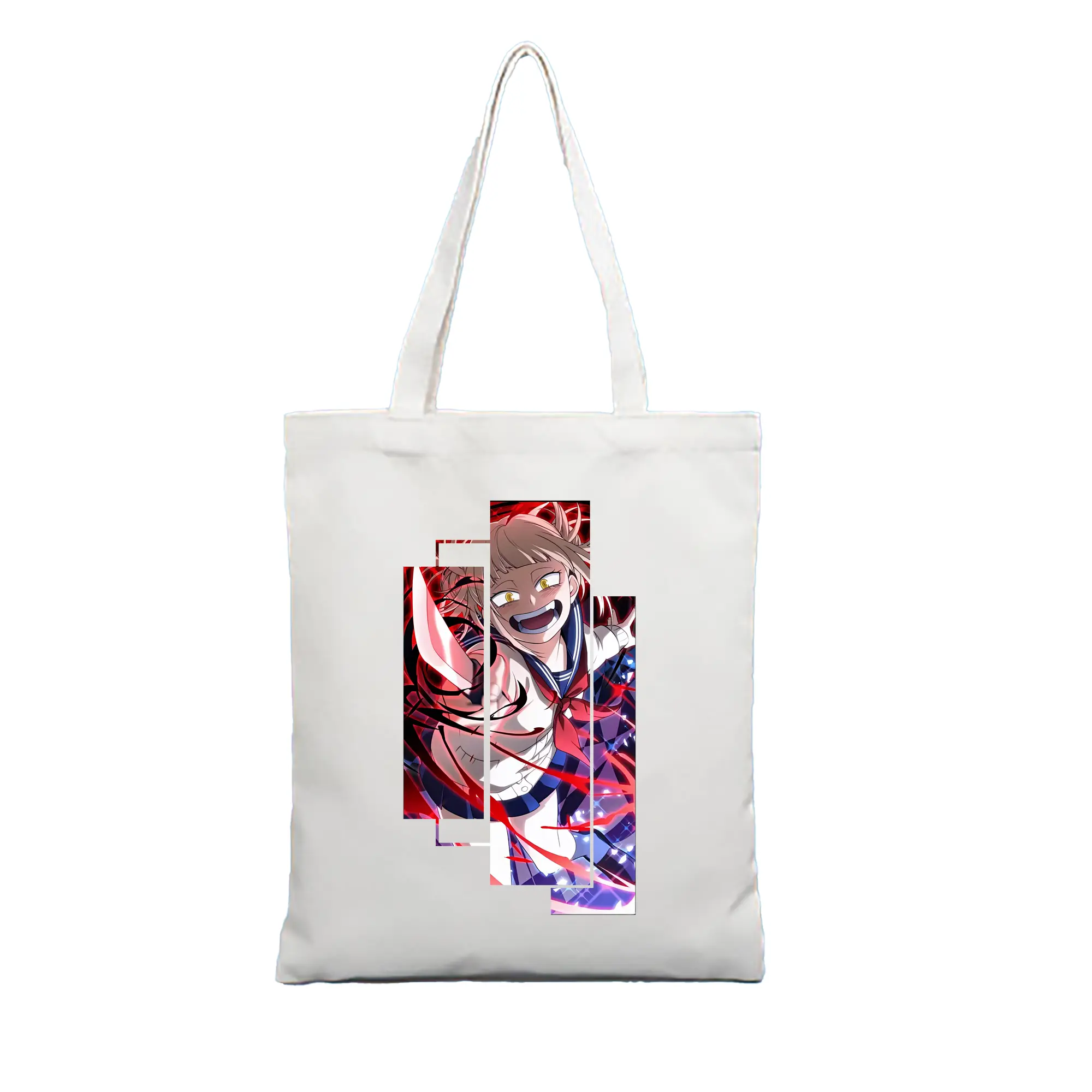 僕のヒーローアカデミア グッズ,トガヒミコ - 縦型キャンバス手提げバッグ（トートバッグ） ・ キャンバス素材 ・ ショッピング用 ・ 軽量 丈夫 お手入れ簡単