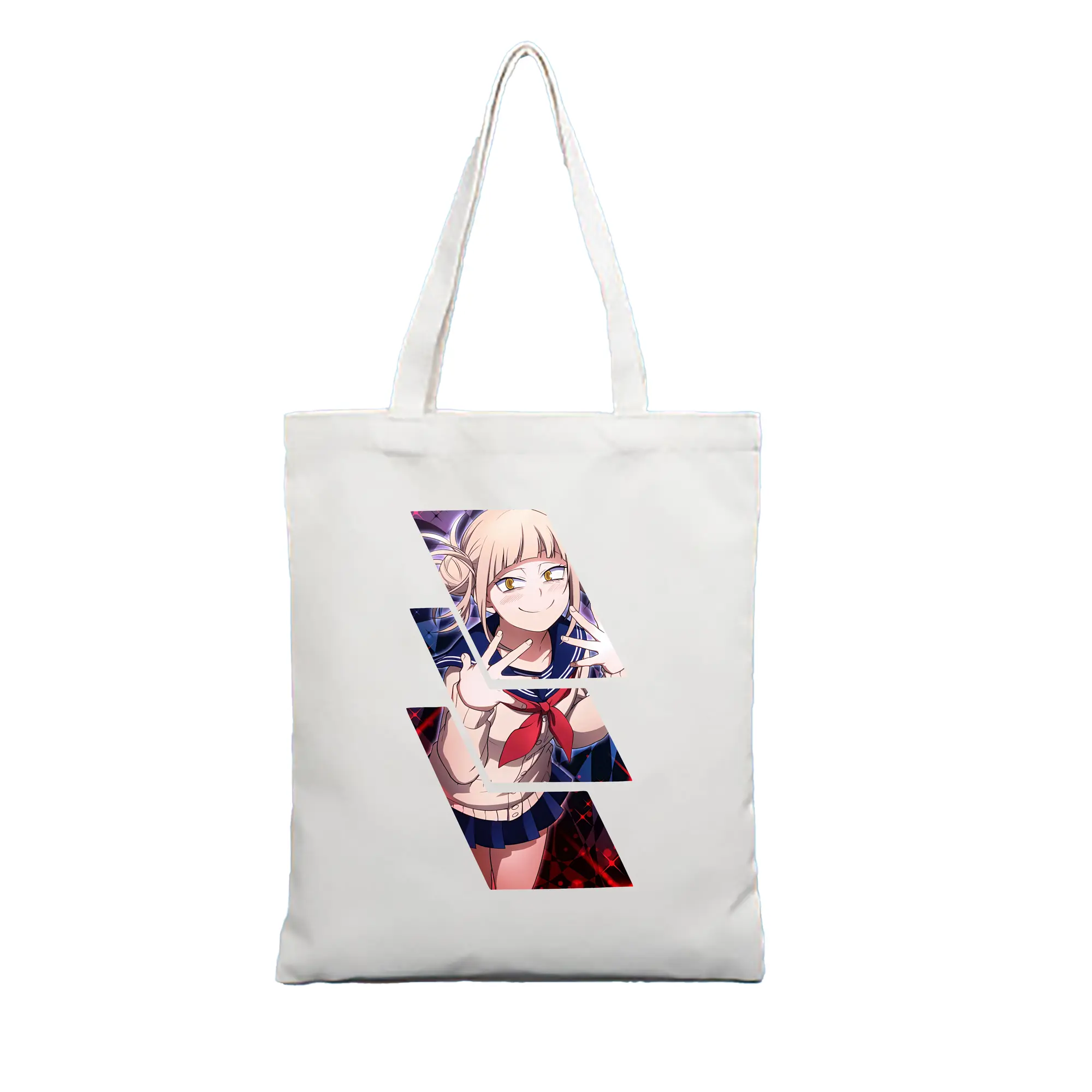 僕のヒーローアカデミア グッズ,トガヒミコ - 縦型キャンバス手提げバッグ（トートバッグ） ・ キャンバス素材 ・ ショッピング用 ・ 軽量 丈夫 お手入れ簡単