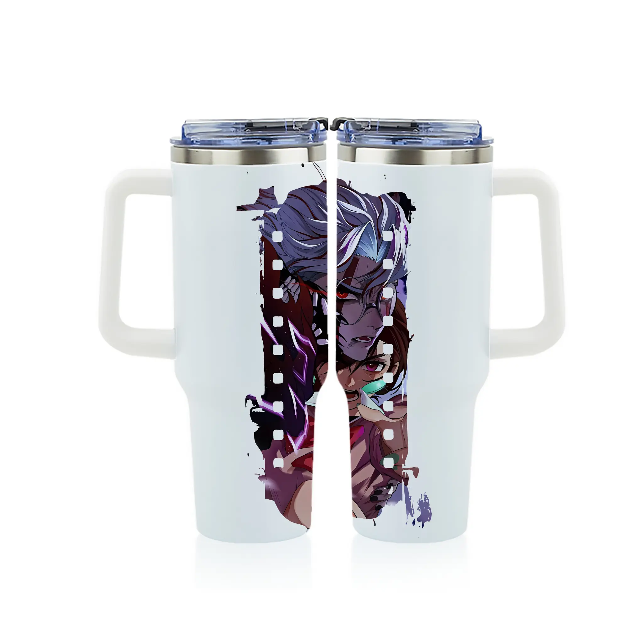 ダンダダン グッズ,綾瀬桃 - 1200mL フルプリント車用タンブラー ・ 304ステンレス 内側 ・ 201ステンレス 外側 ・ 保温 保冷 ・ 通勤 ドライブ アウトドア用