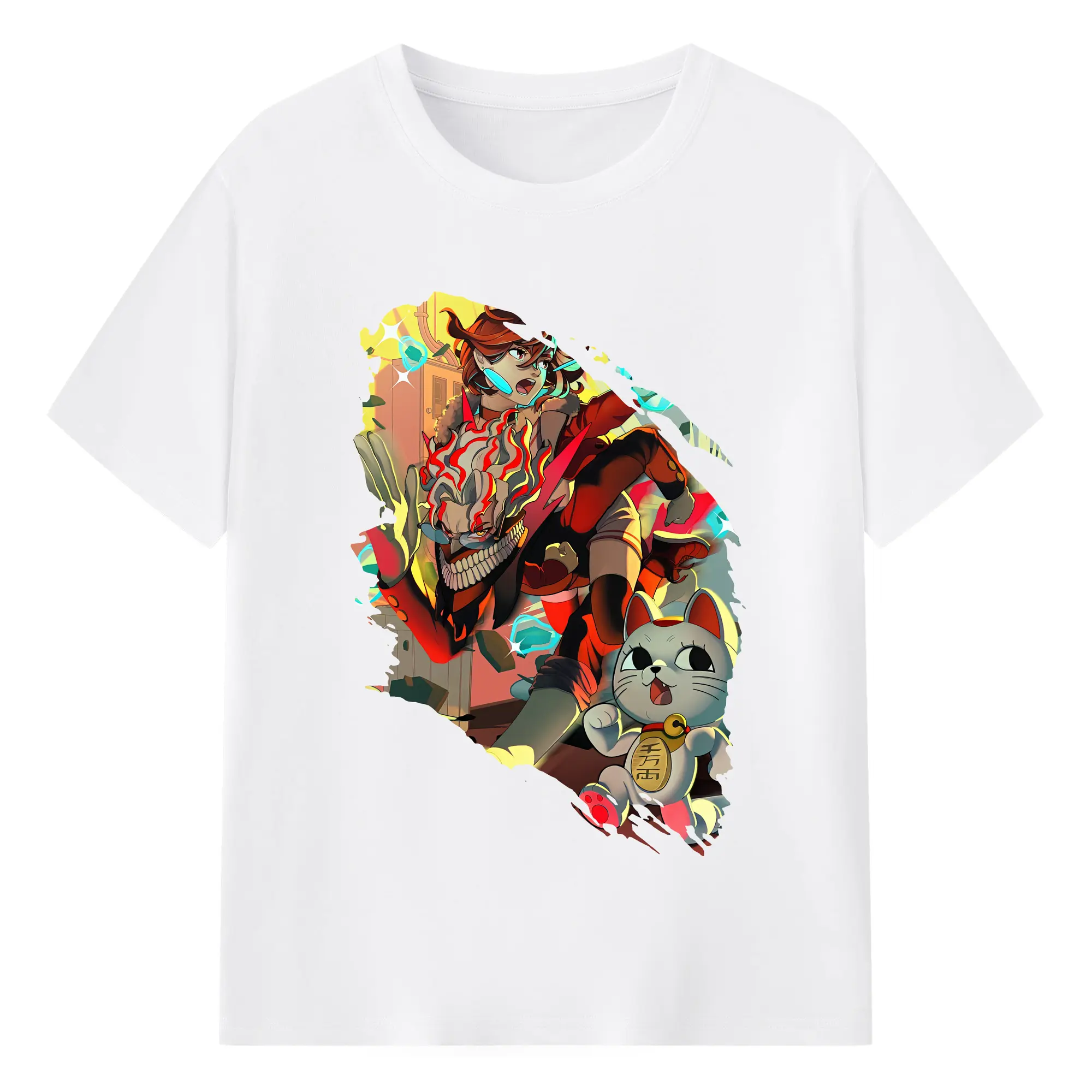 ダンダダン グッズ,綾瀬桃 - 綿100％ 半袖Tシャツ ・ フロントプリント ・ 快適 通気性 ・ 日常使い 散歩 スポーツ用