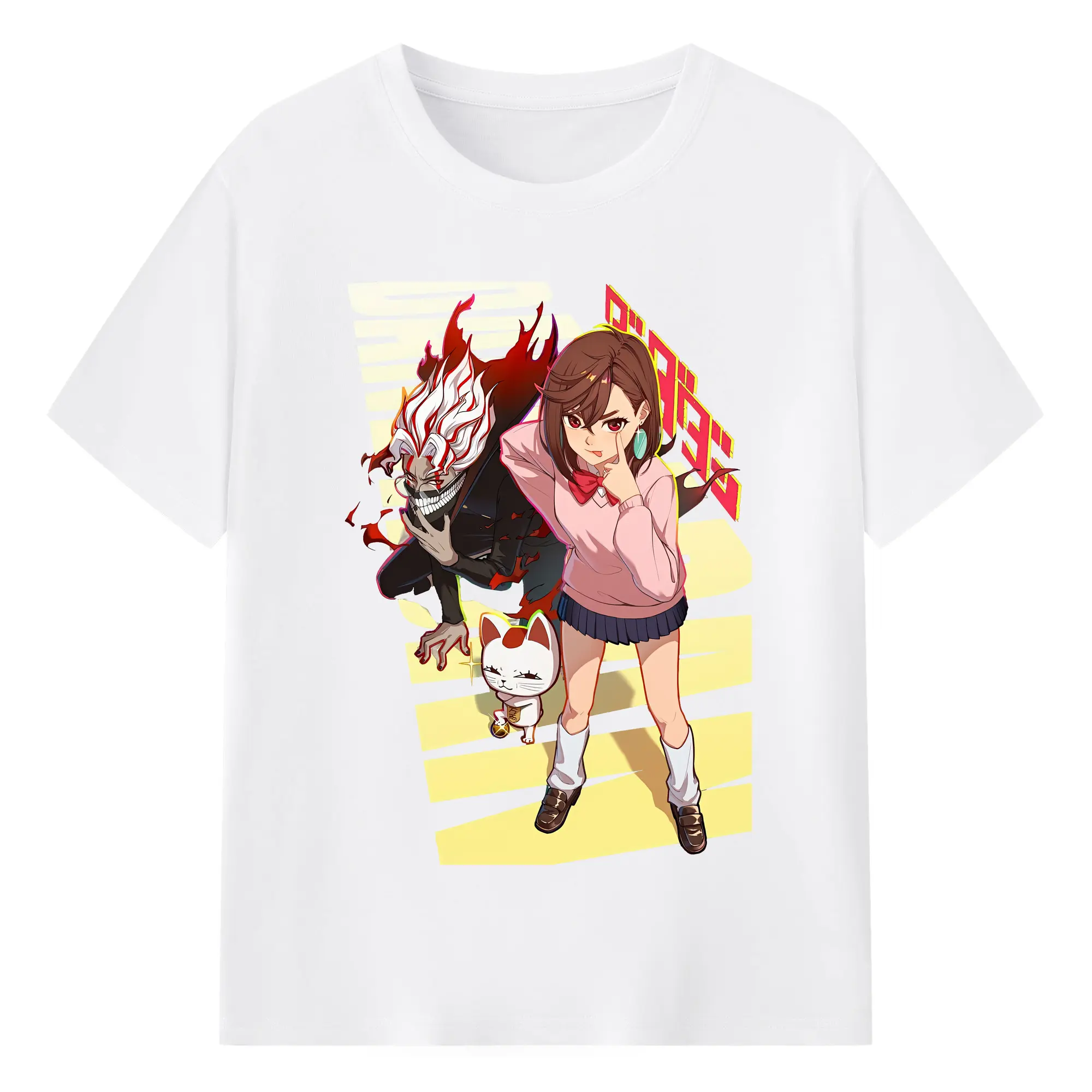 ダンダダン グッズ,綾瀬桃 - 綿100％ 半袖Tシャツ ・ フロントプリント ・ 快適 通気性 ・ 日常使い 散歩 スポーツ用