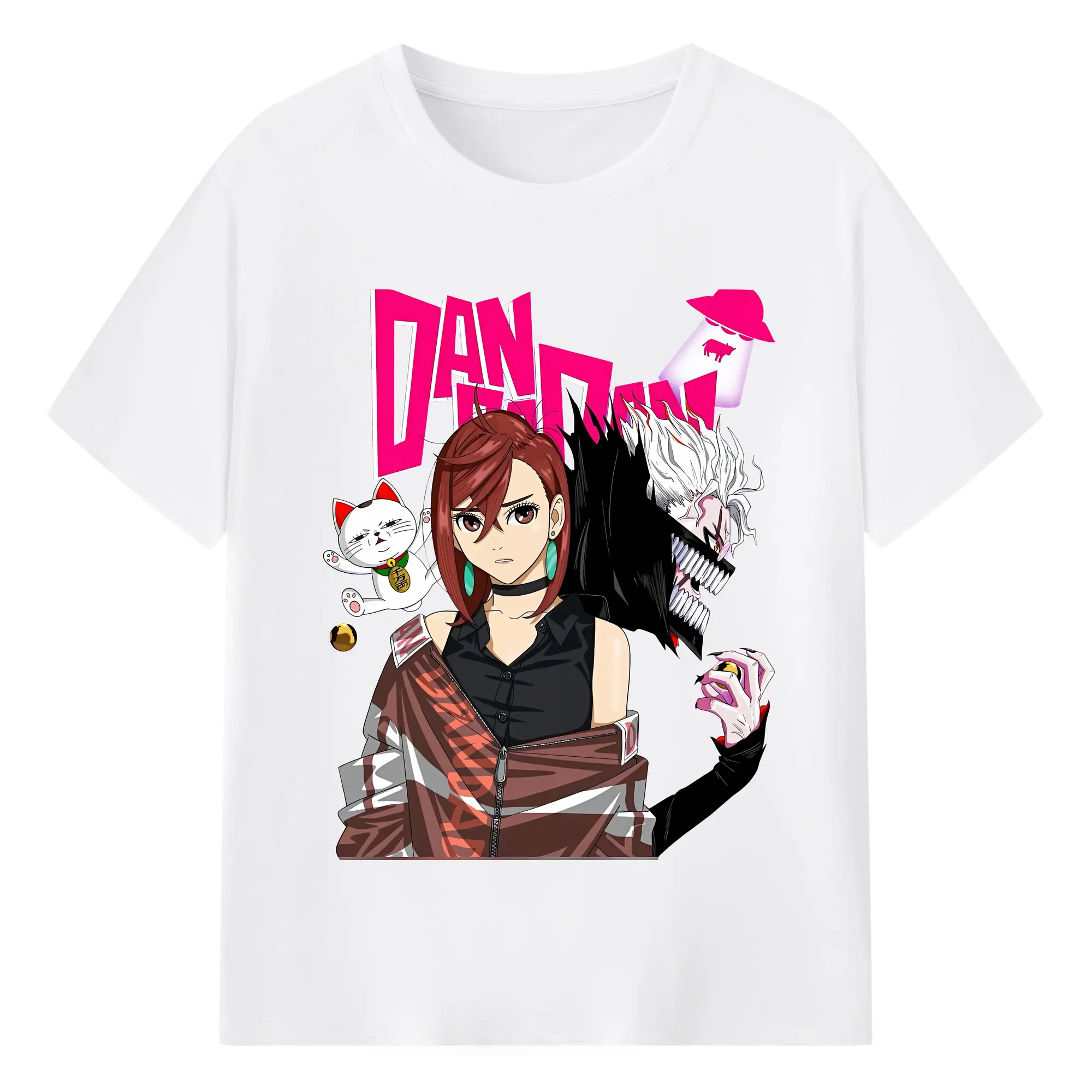 ダンダダン グッズ,綾瀬桃 - 綿100％ 半袖Tシャツ ・ フロントプリント ・ 快適 通気性 ・ 日常使い 散歩 スポーツ用