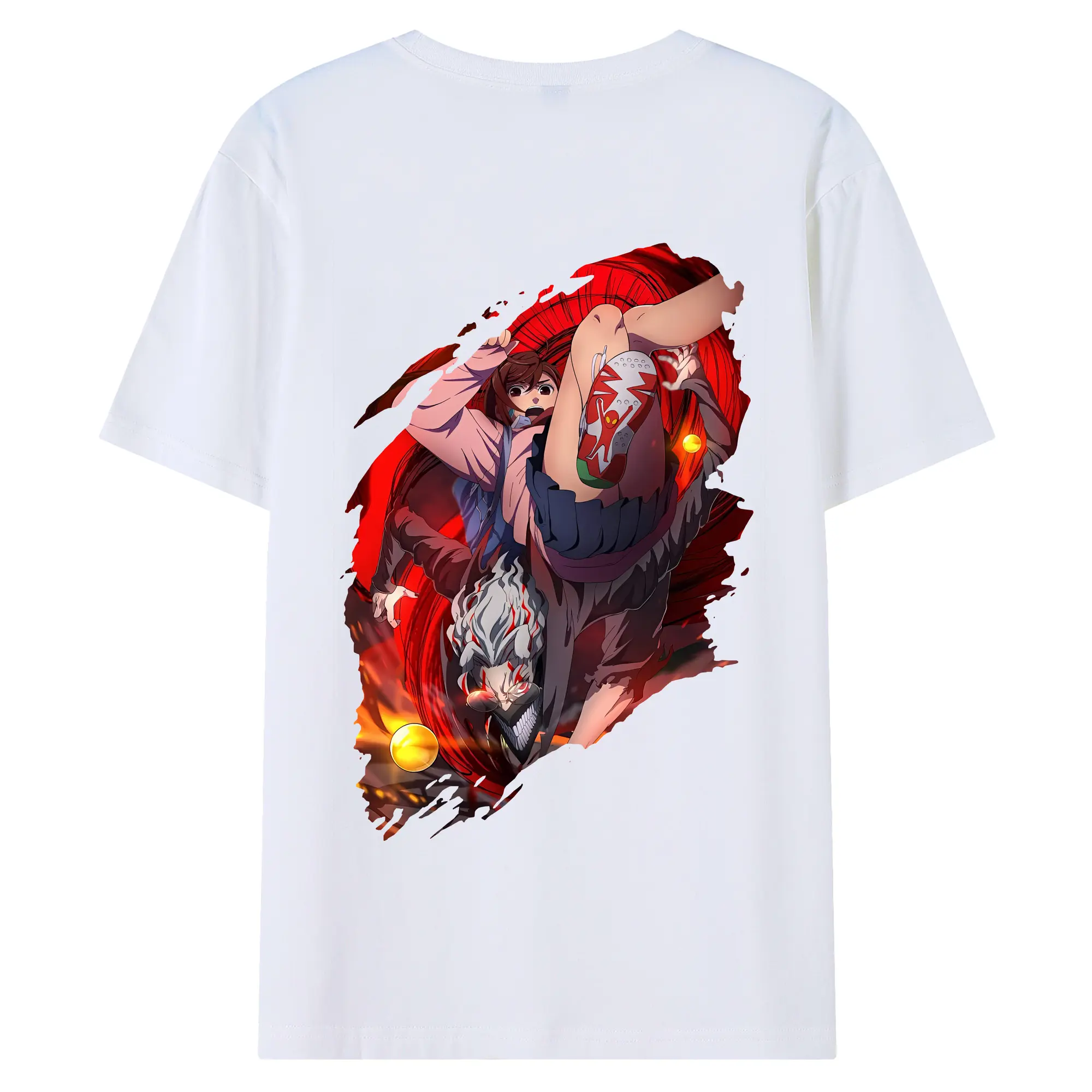 ダンダダン グッズ,綾瀬桃 - 綿100％ 半袖Tシャツ ・ バックプリント ・ 快適 通気性 ・ 日常使い 散歩 スポーツ用